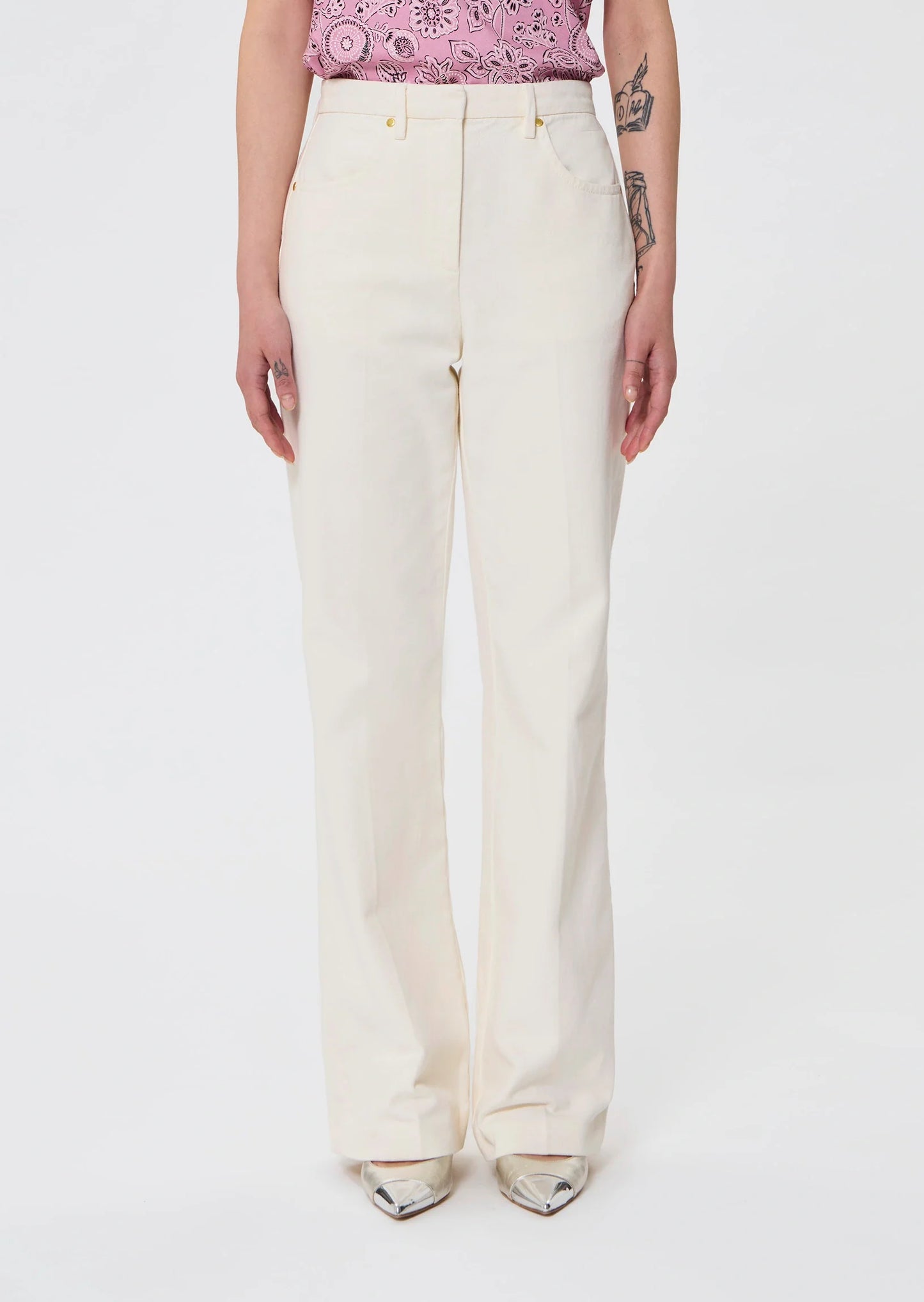 Jerome white denim jean