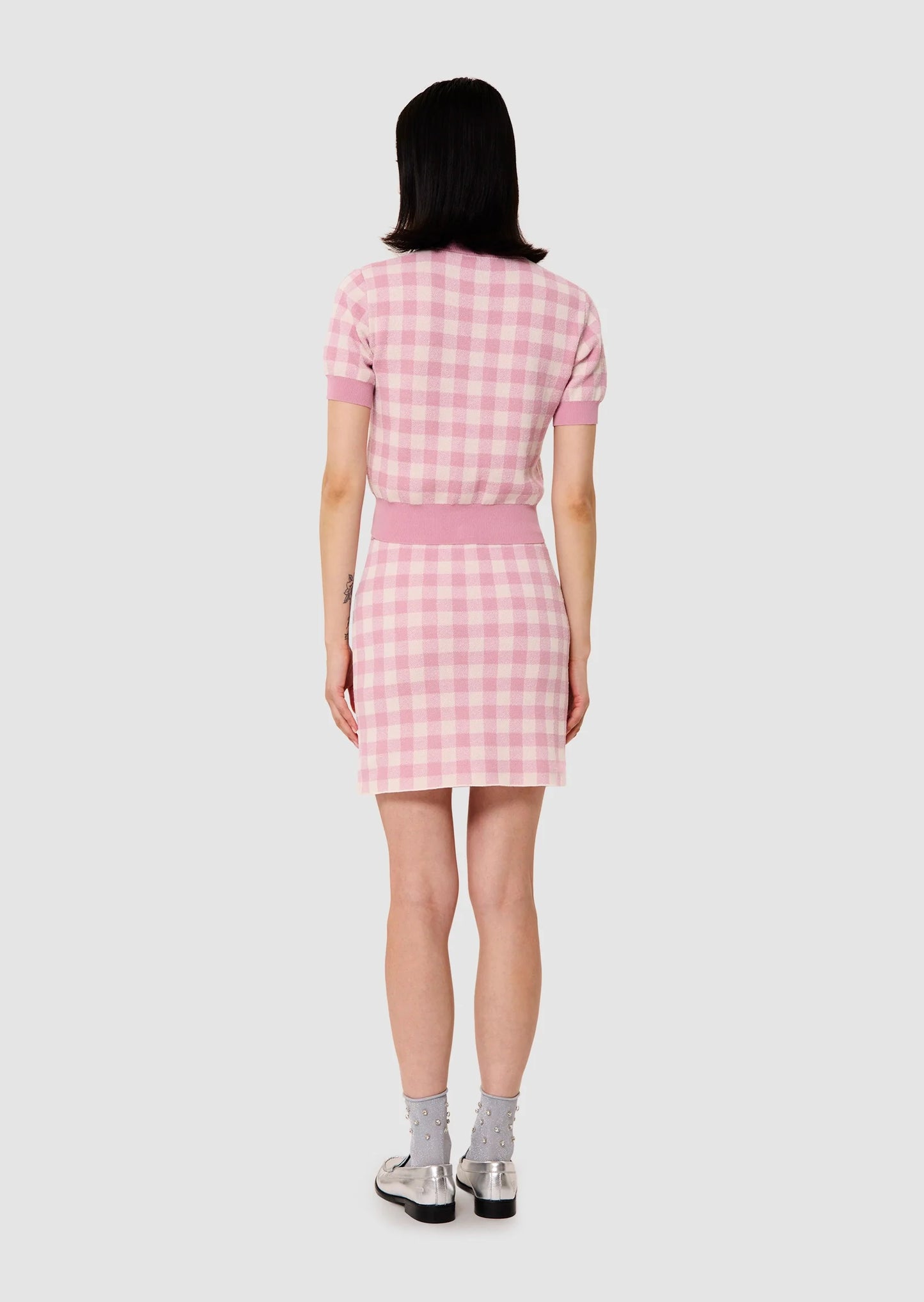 Jani pink gingham skirt