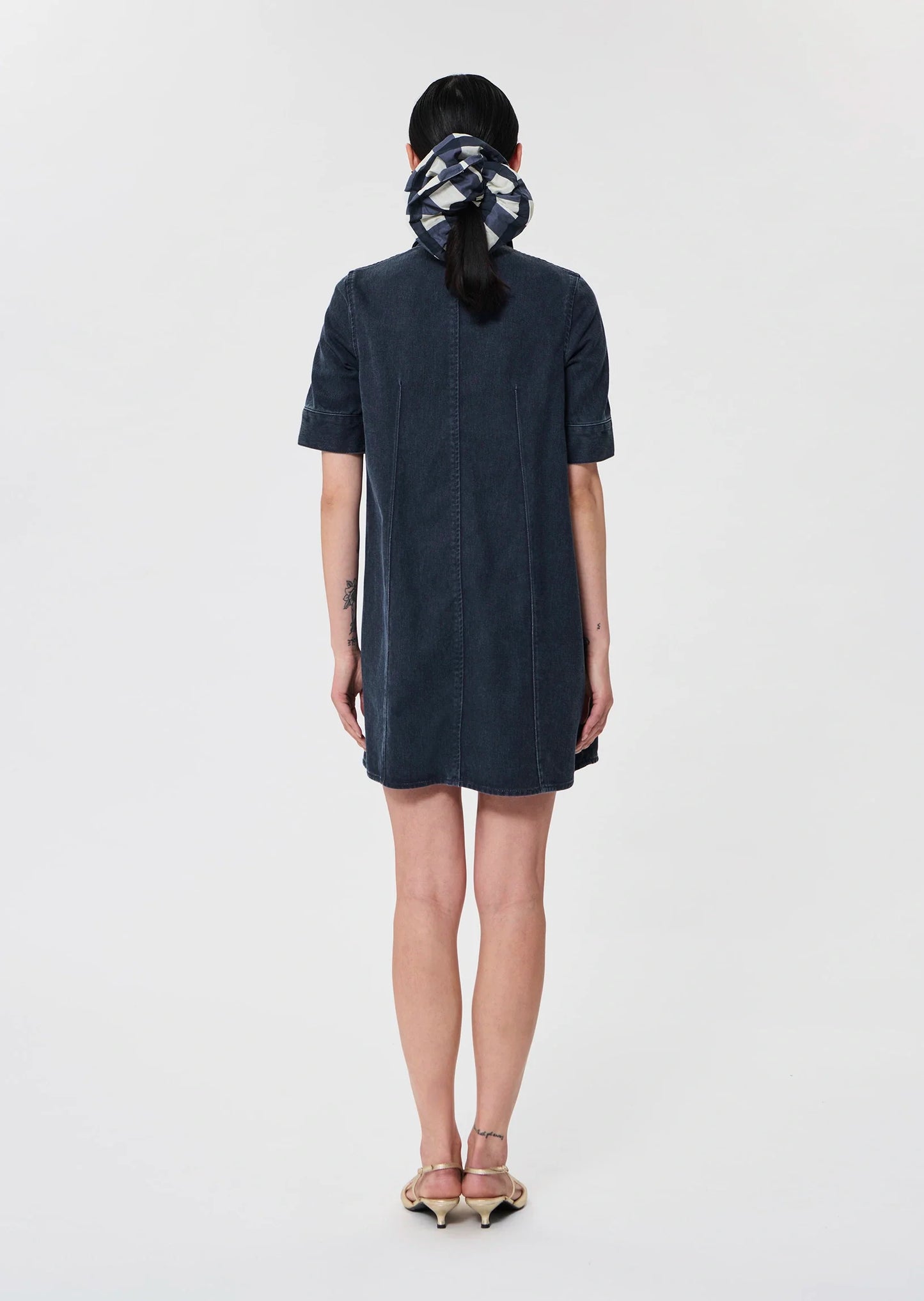 Riva dark blue cotton dress