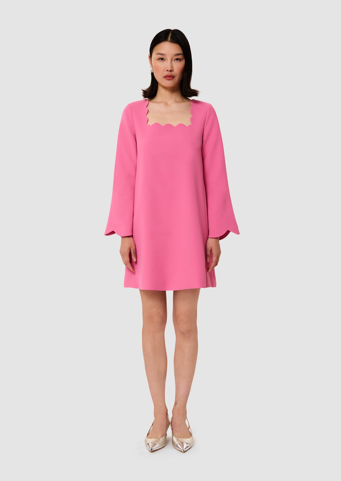 Rossie pink crepe dress