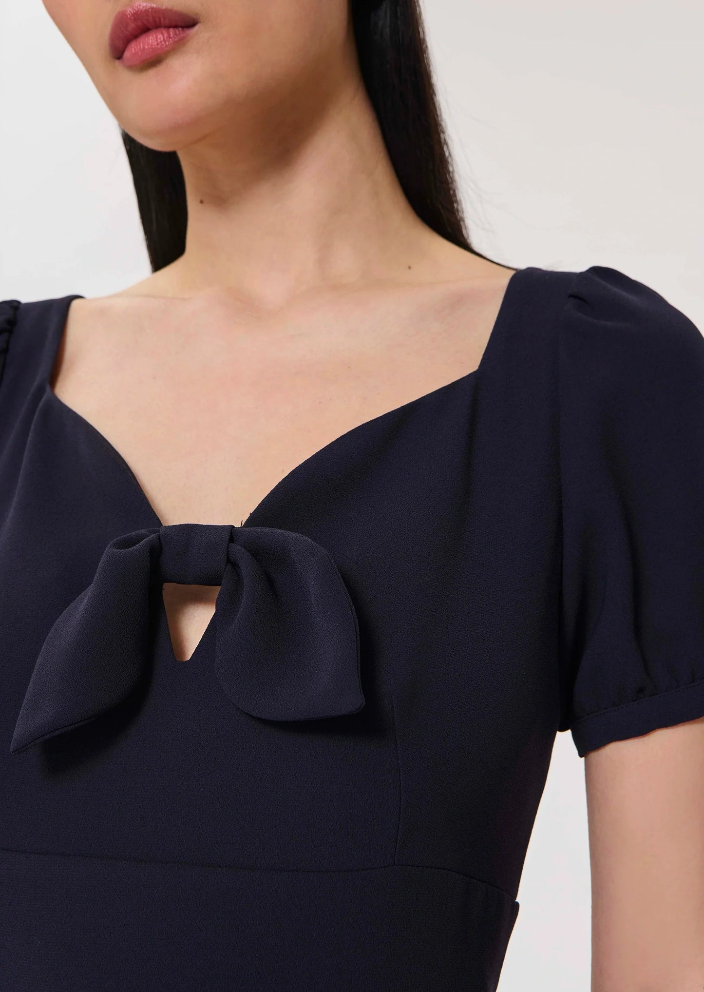 Rochel midnight blue fluid crepe dress