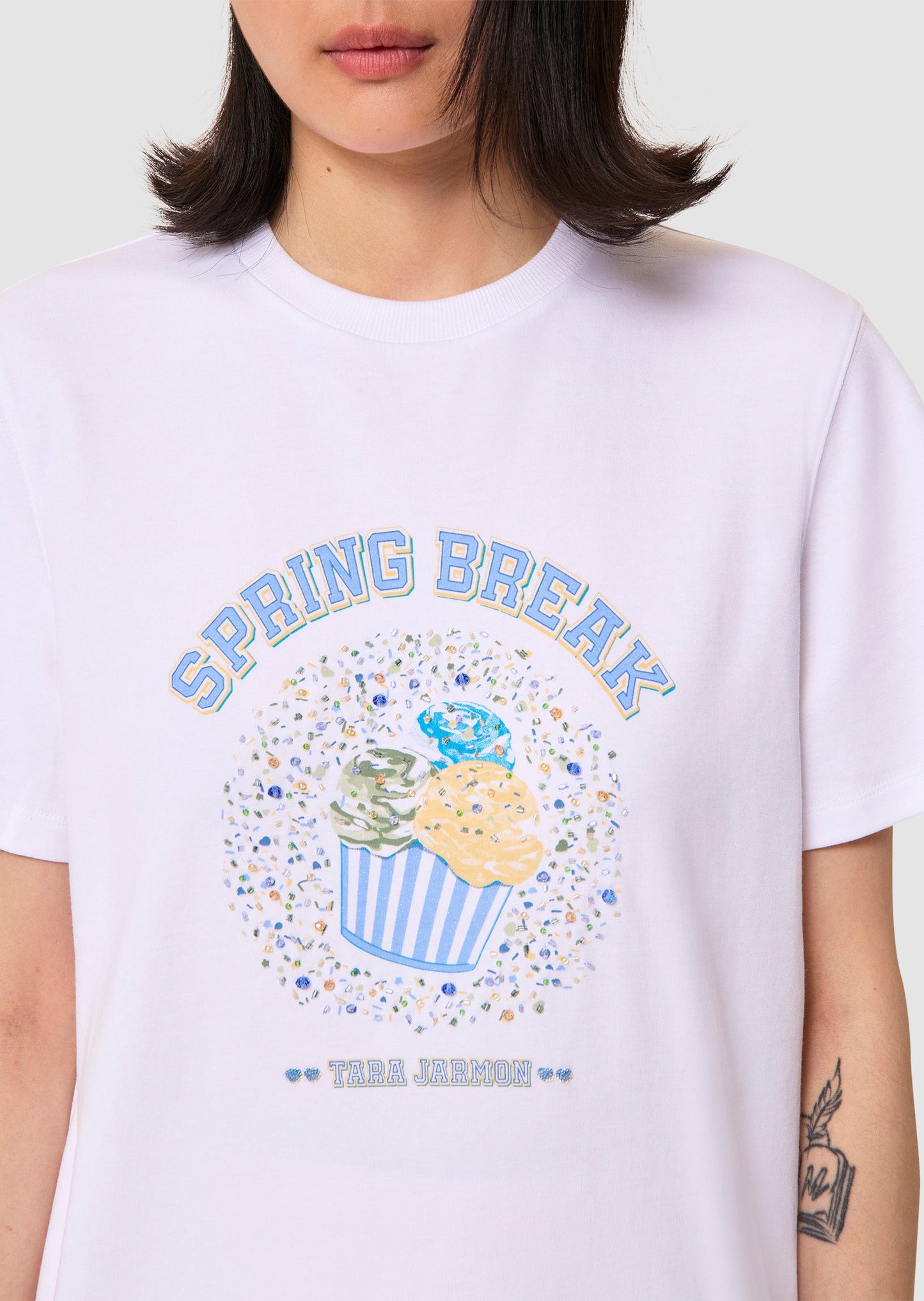 Taravanilla white jersey T-shirt