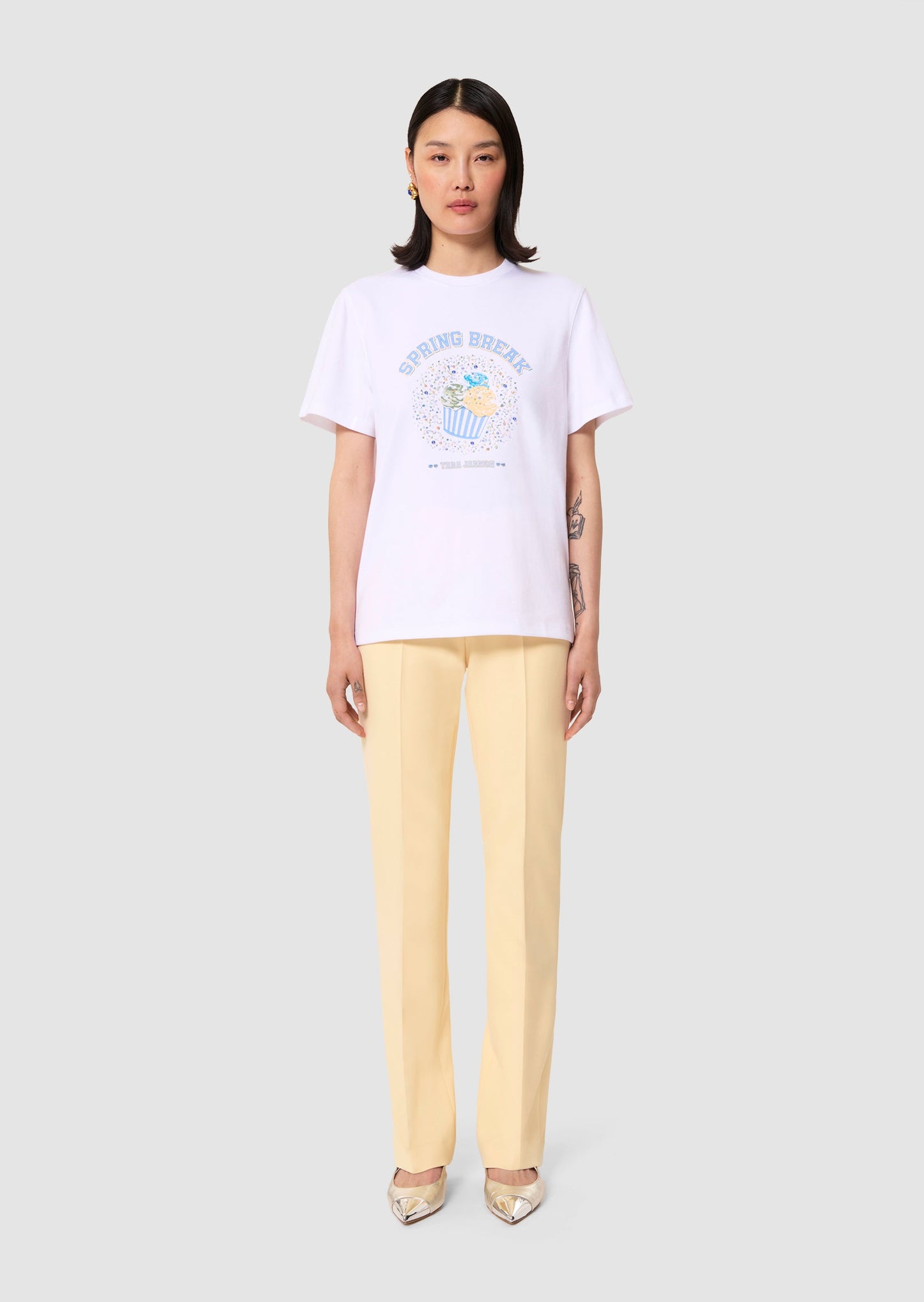Taravanilla white jersey T-shirt