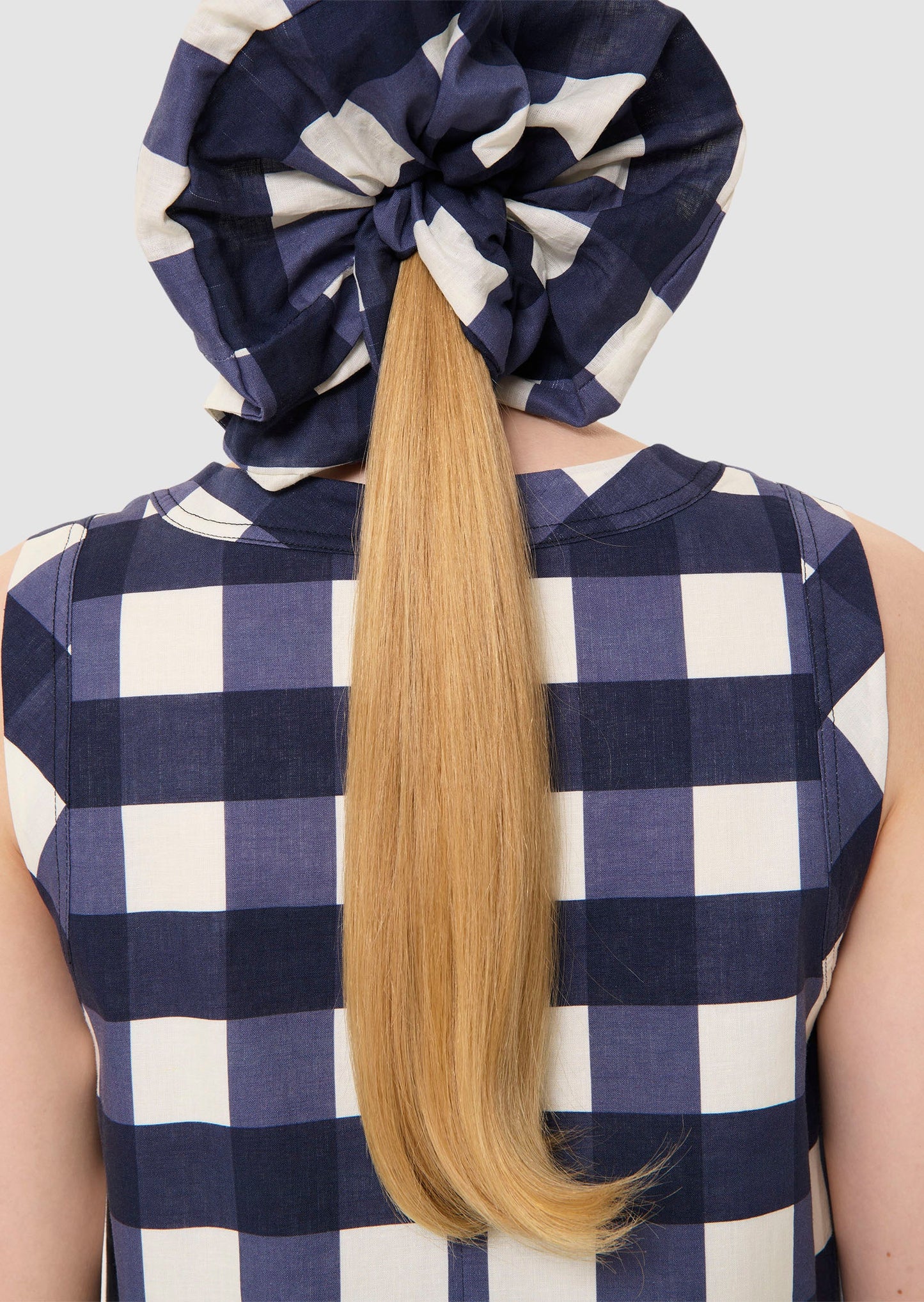 Tepee midnight blue gingham top
