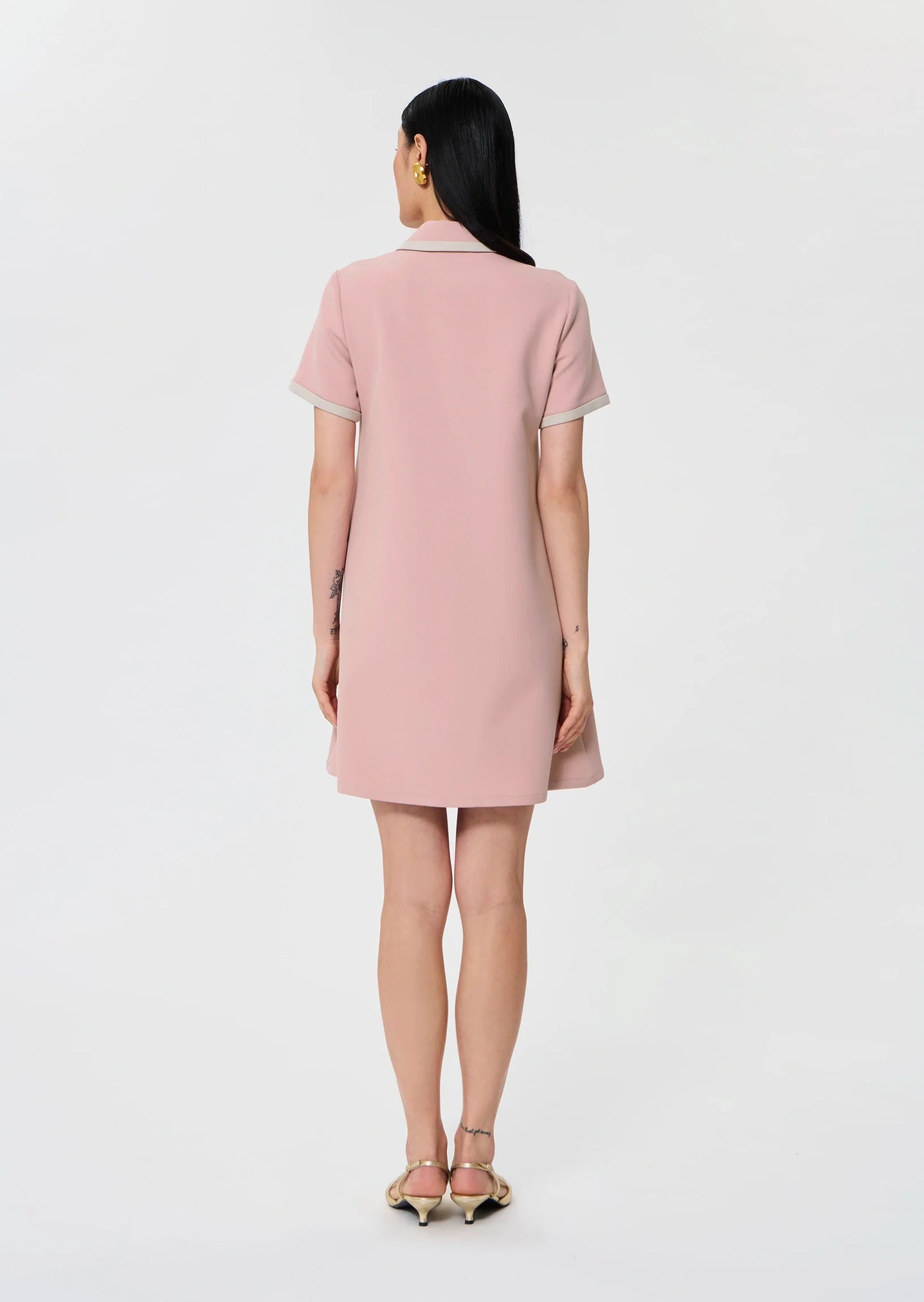 Rubina pink double canvas dress