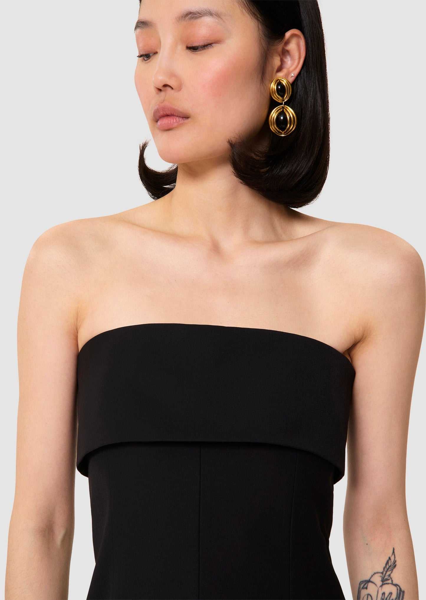 Celeste black tailored wool suit