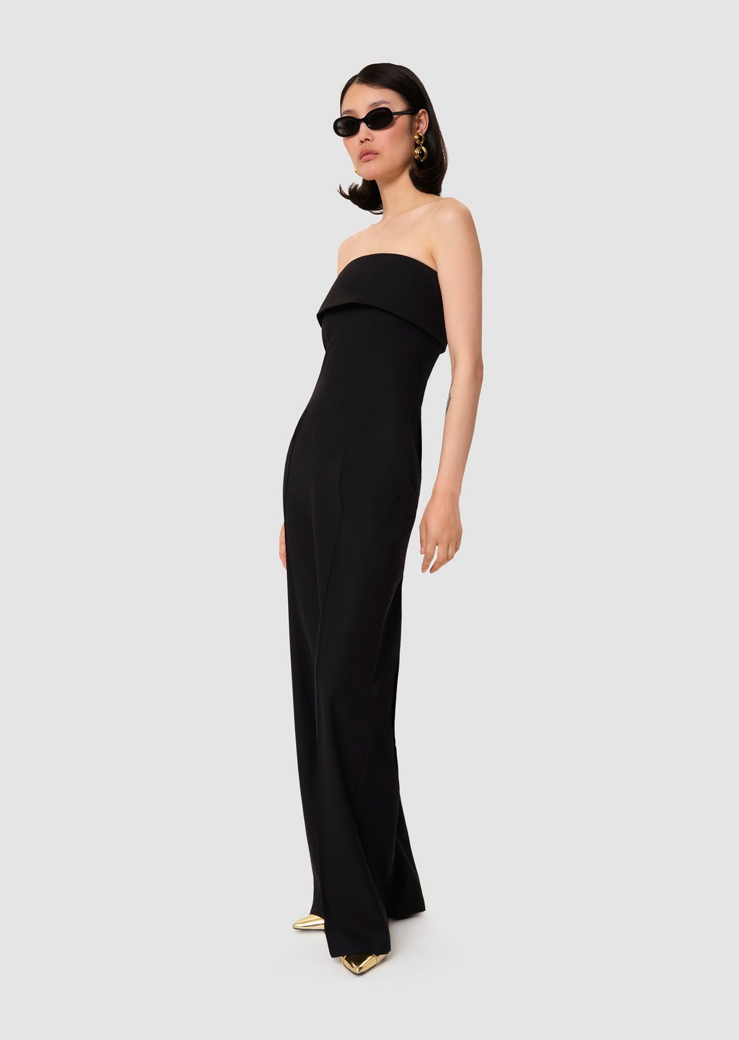 Celeste black tailored wool suit