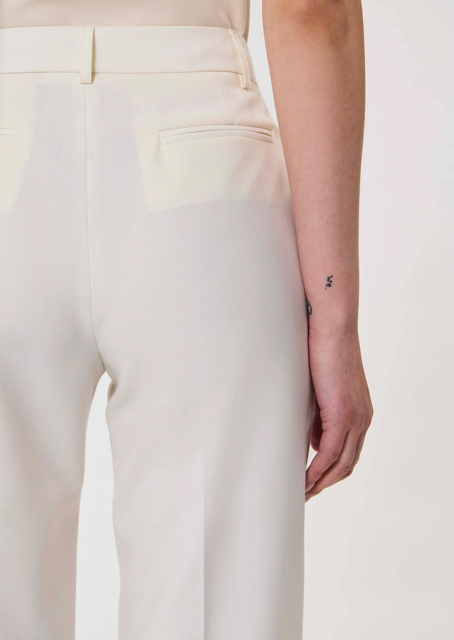 Poupee ecru tailored wool pants