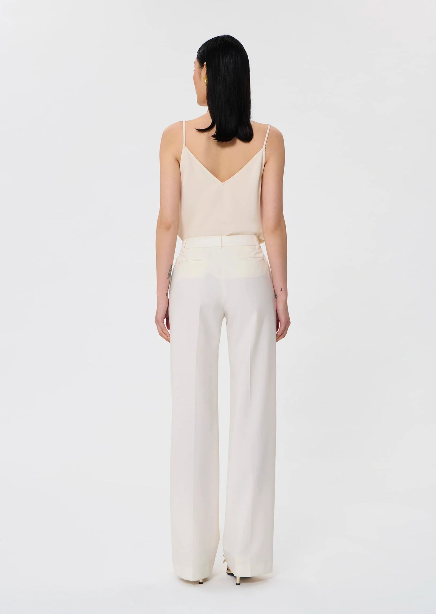 Poupee ecru tailored wool pants