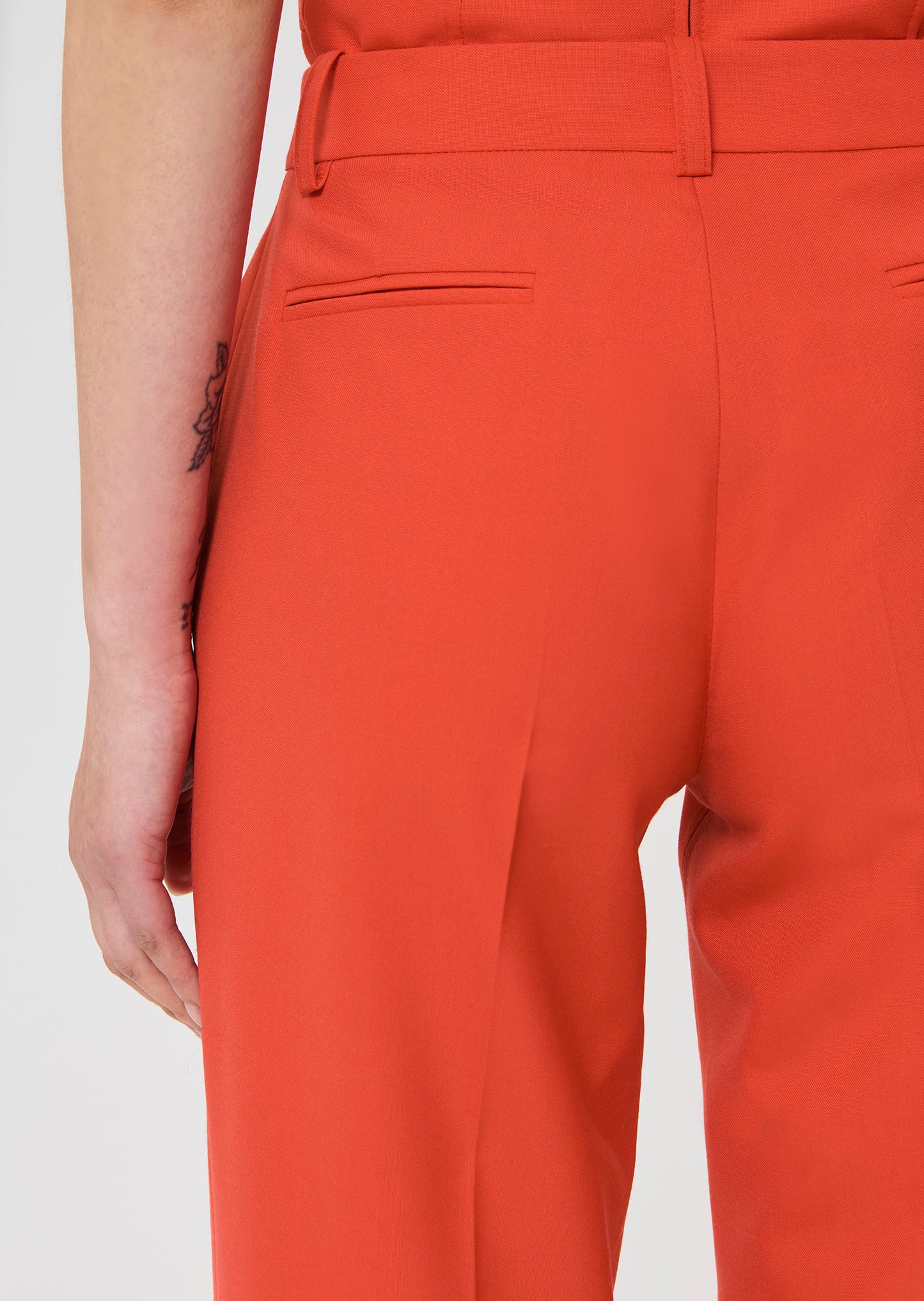 Poupee red tailored wool pants