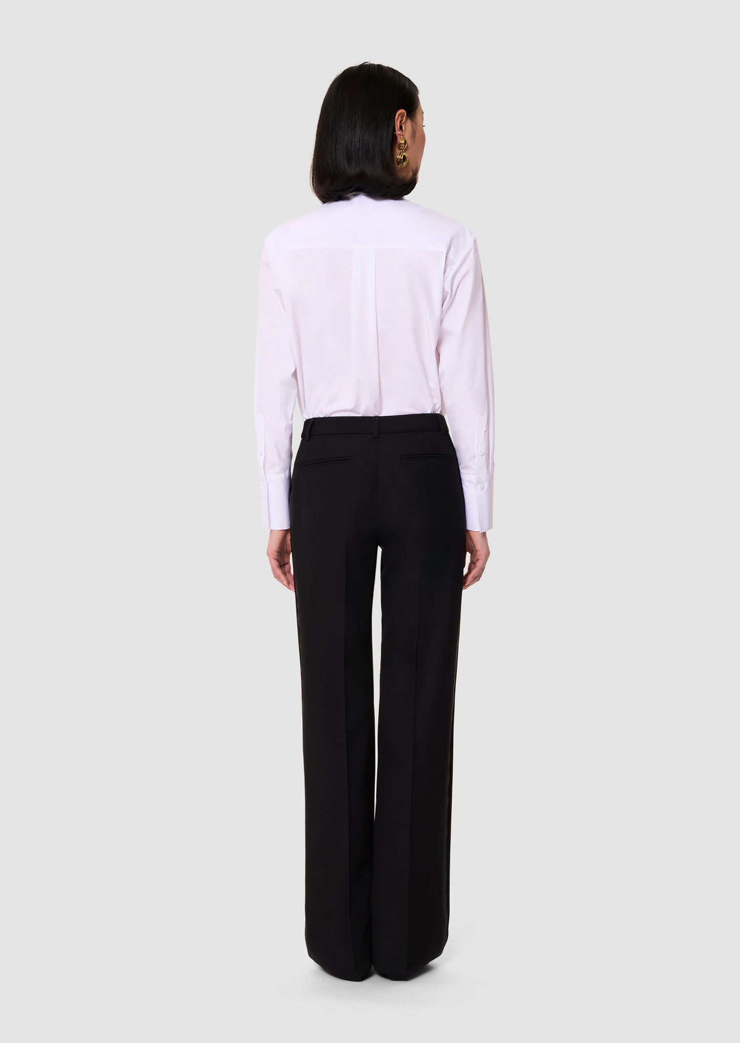 Poupette black tailored canvas pants