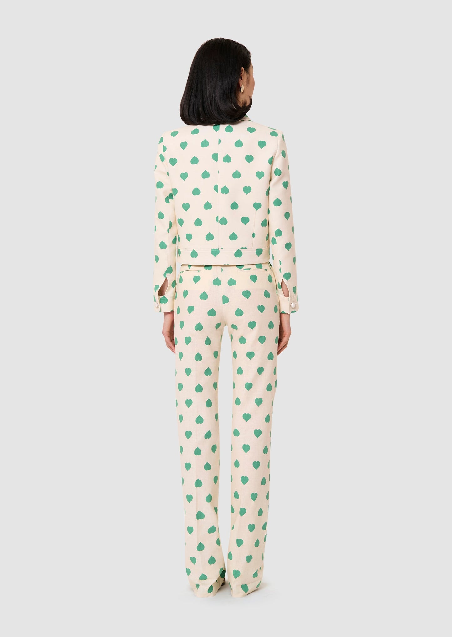 Vascano green hearts print jacket