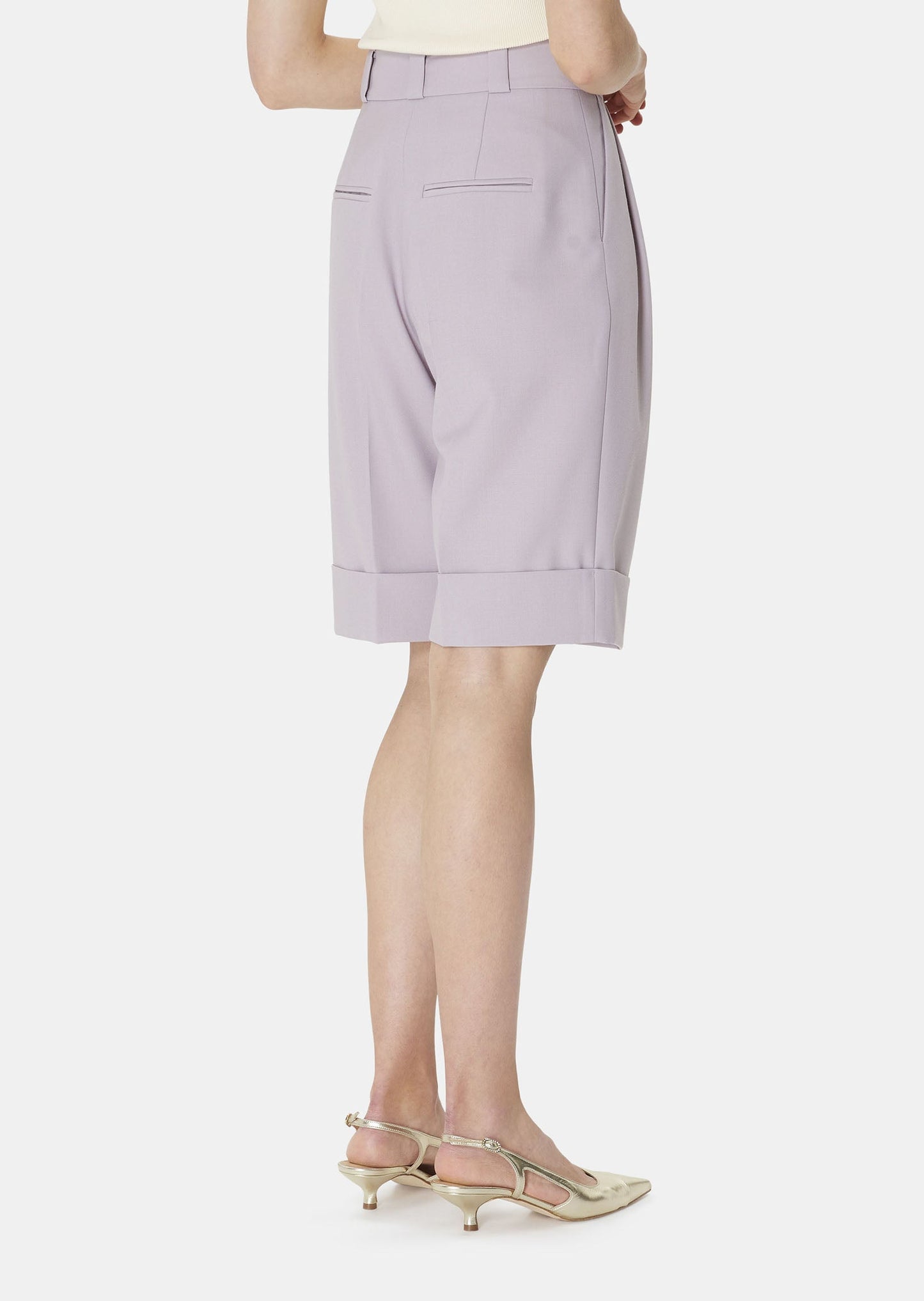 Modern Light Purple Shorts with Clean Lines and Straight Fit.