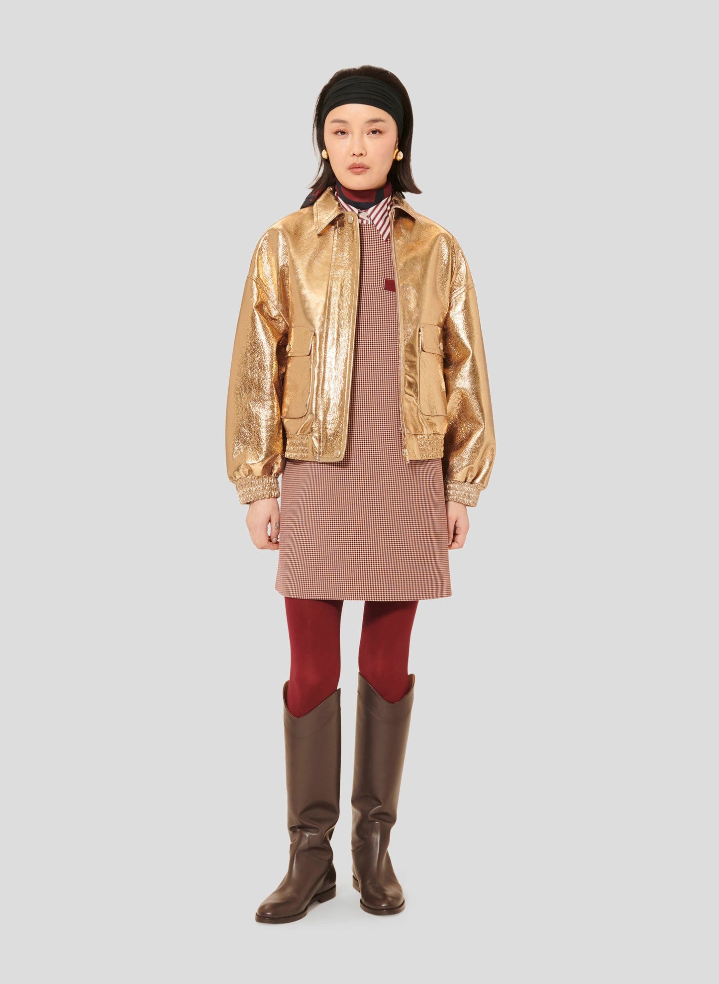 Bibba golden leather jacket