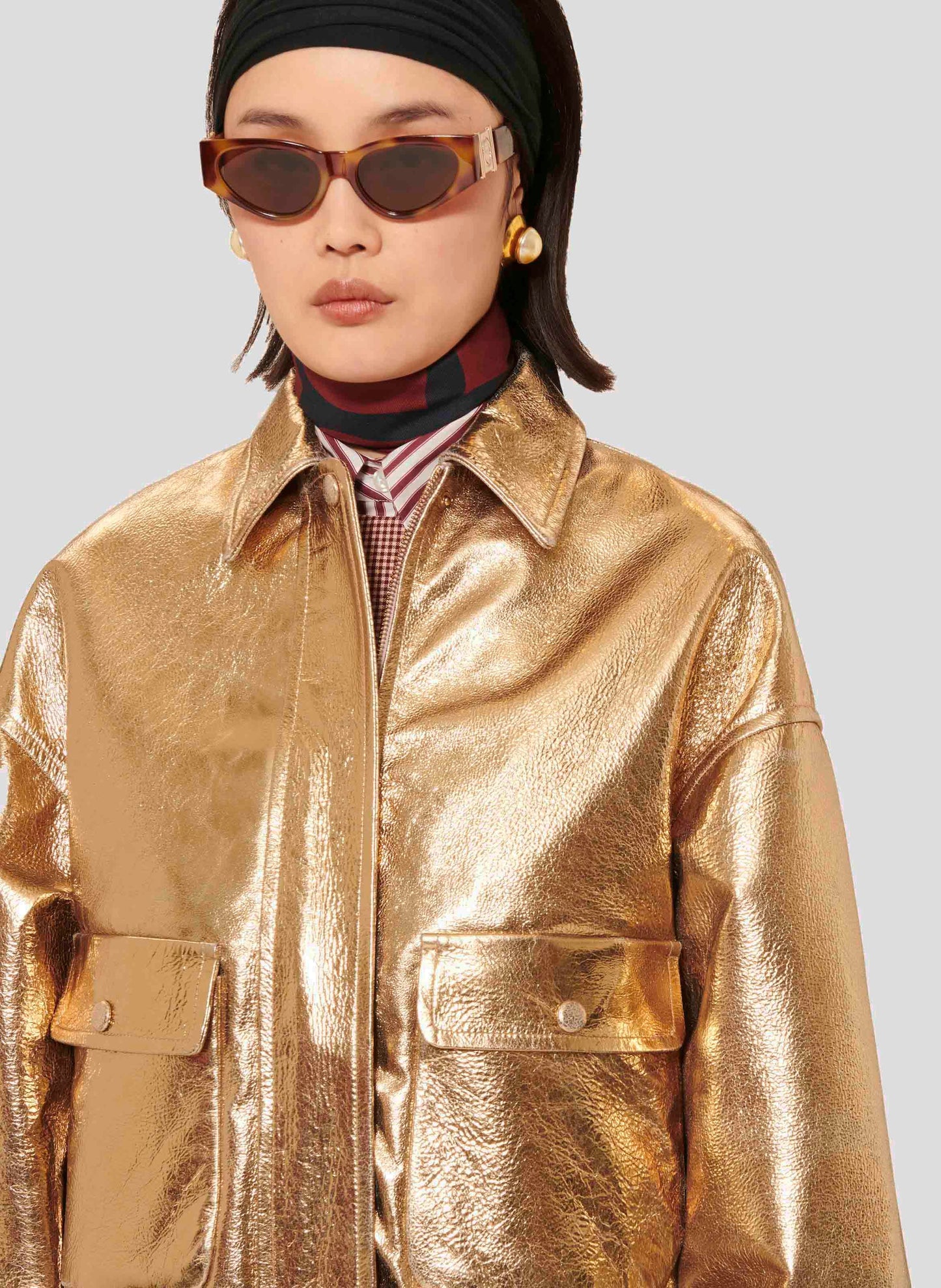 Bibba golden leather jacket
