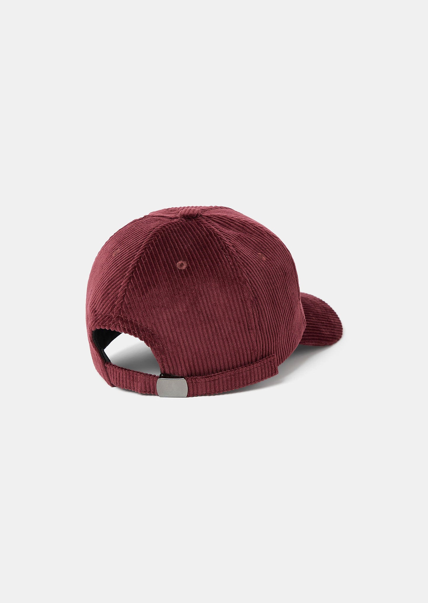 Burgundy Cap with adjustable strap.