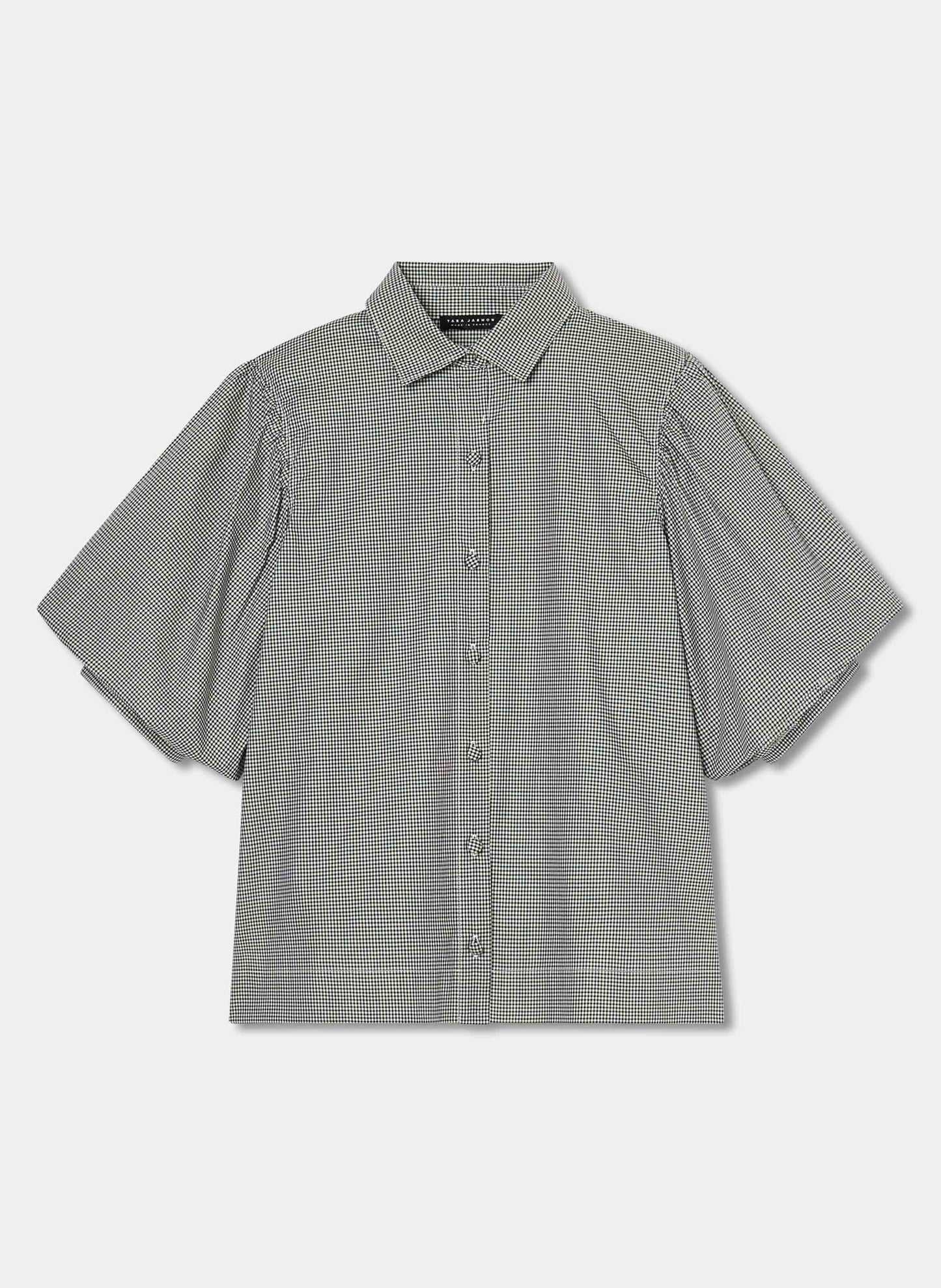 Tara Jarmon black gingham pattern shirt.