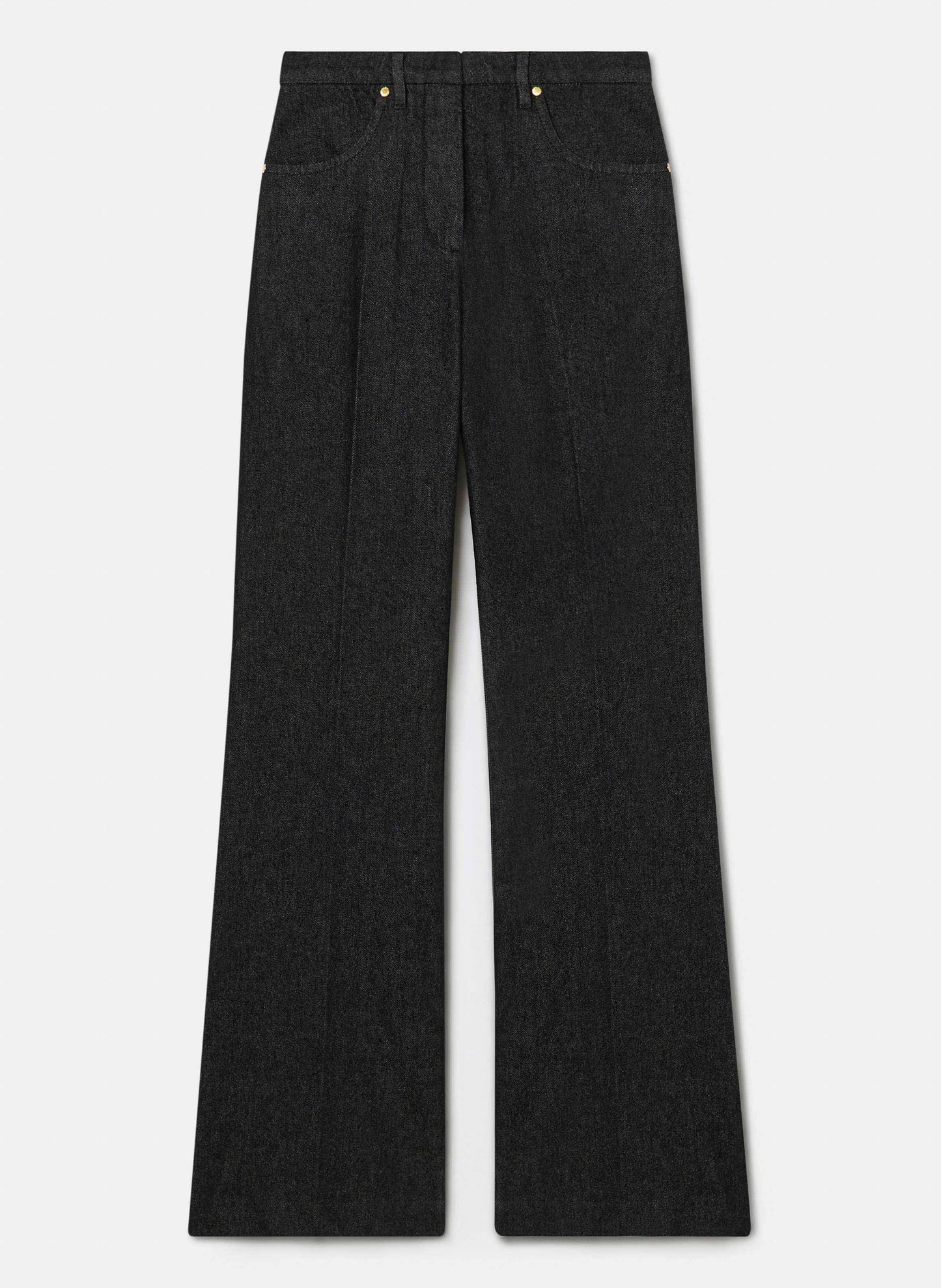 Tara Jarmon black high waist denim wide leg jeans