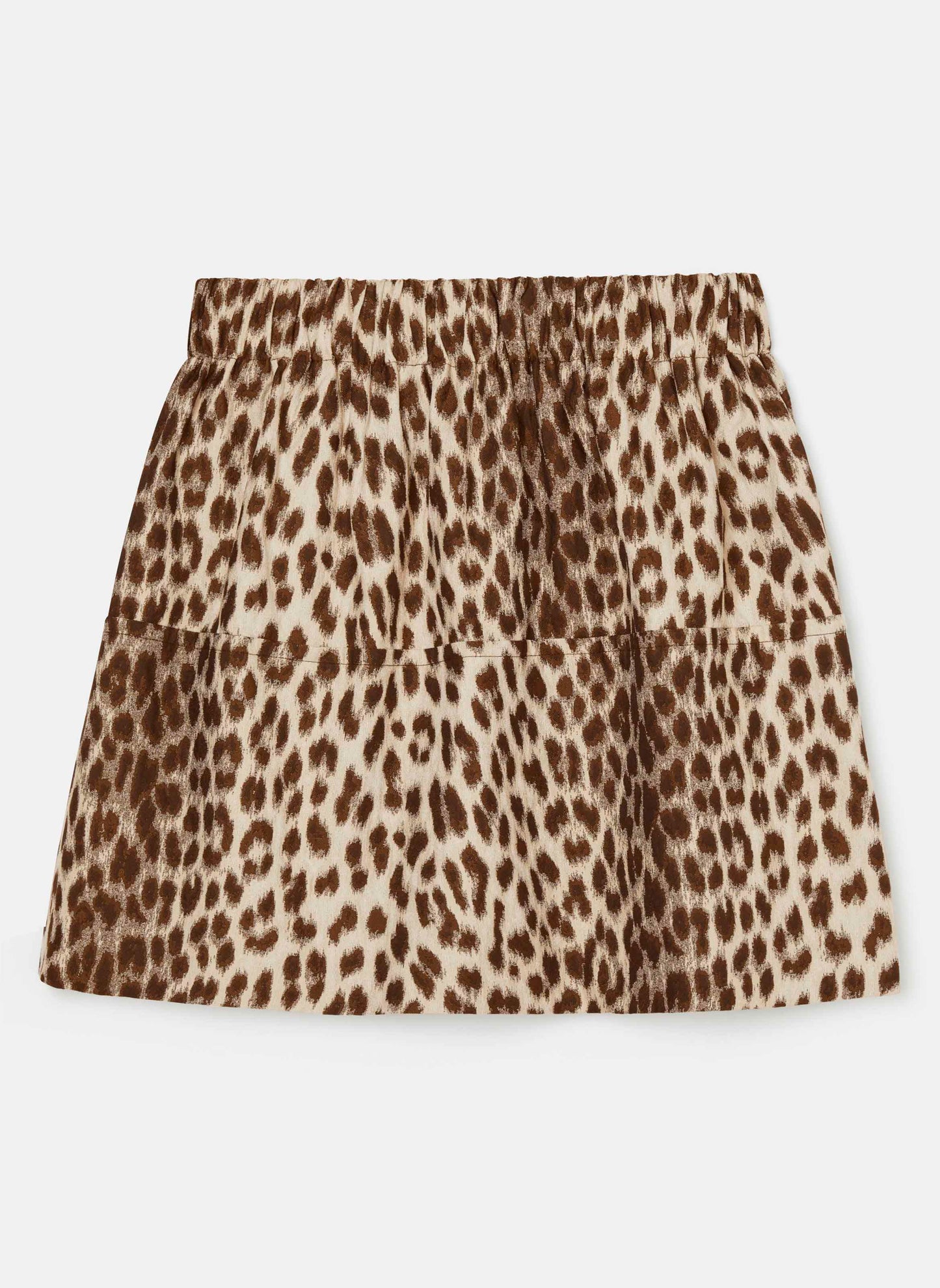 Leopard print Tara Jarmon short bell skirt, with elastic waist