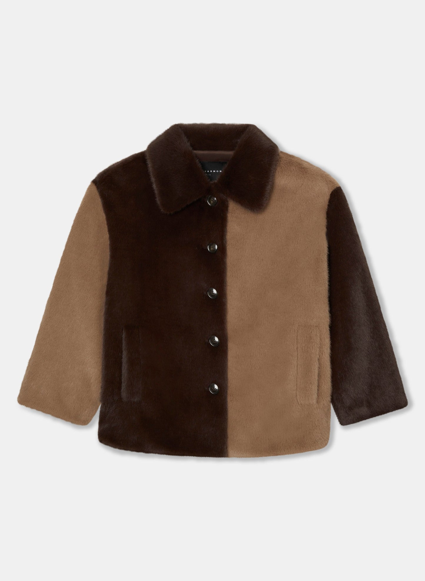 Tara Jarmon faux fur brown short coat.