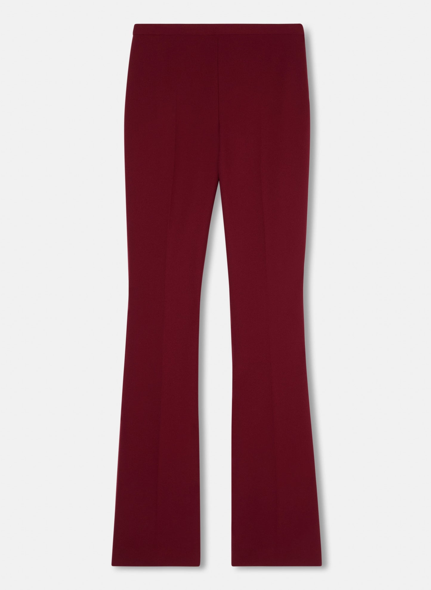 Women's mid-rise waist burgundy flare