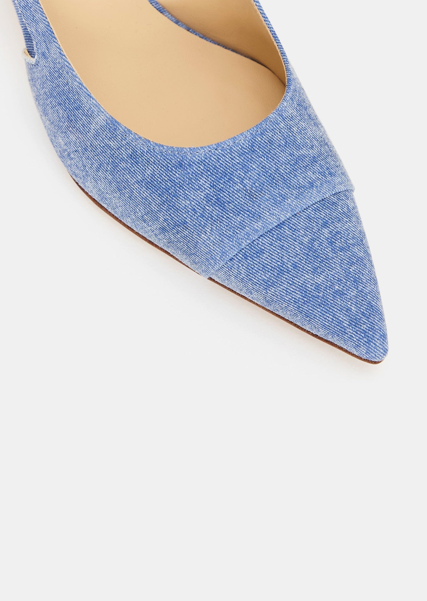 Kaia gold blue denim loafers