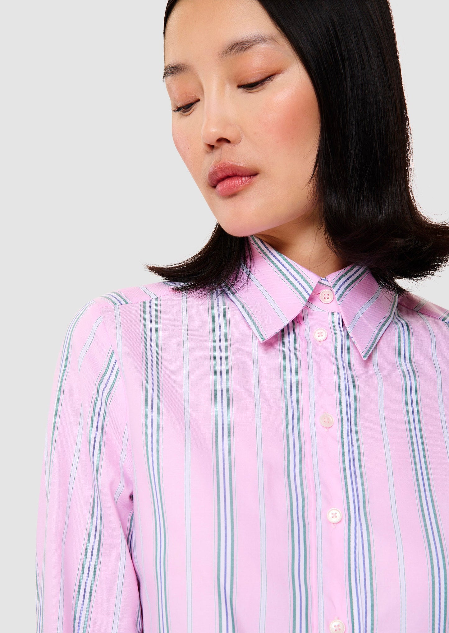 Charlot pink ribbed poplin shirt