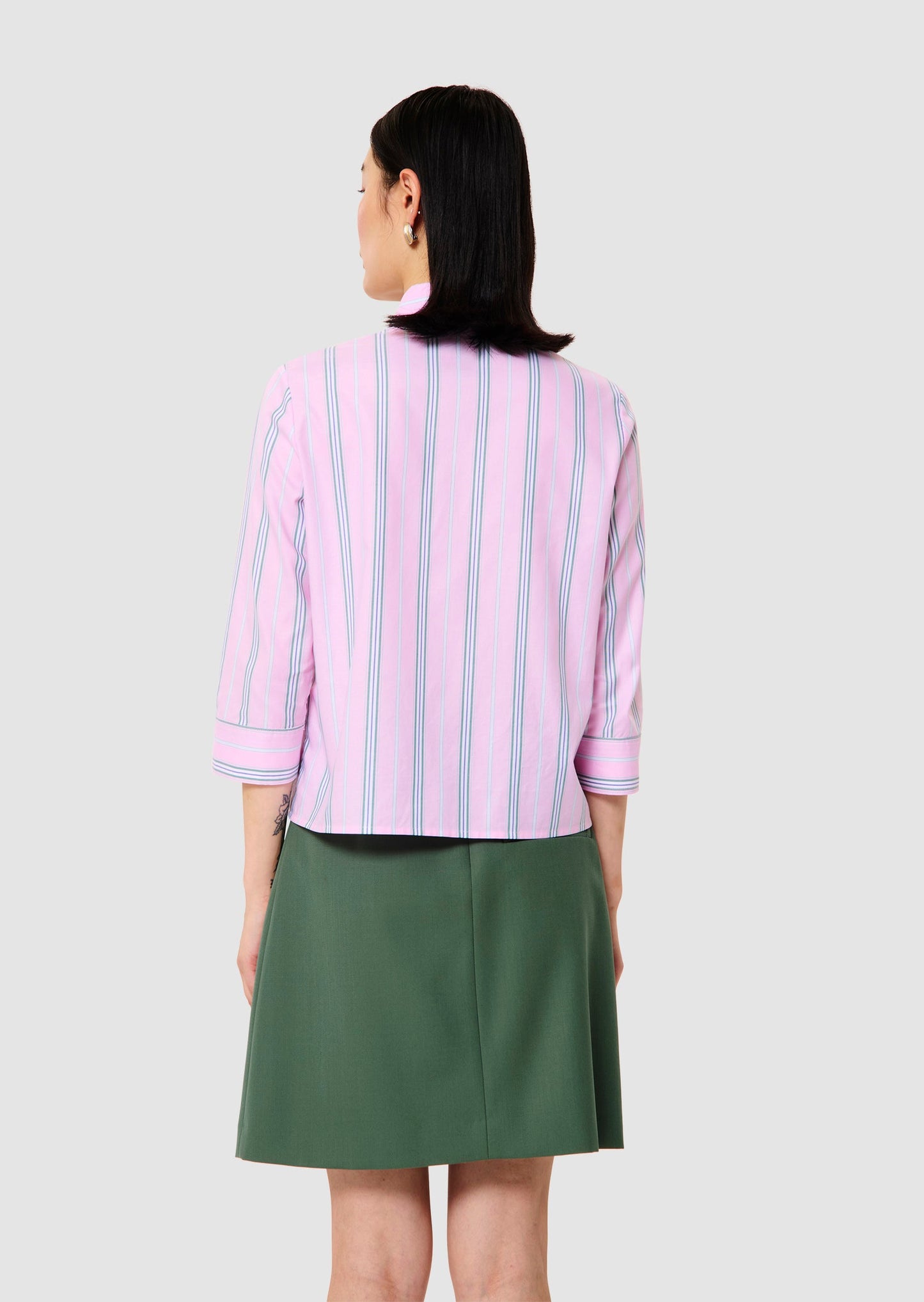 Charlot pink ribbed poplin shirt