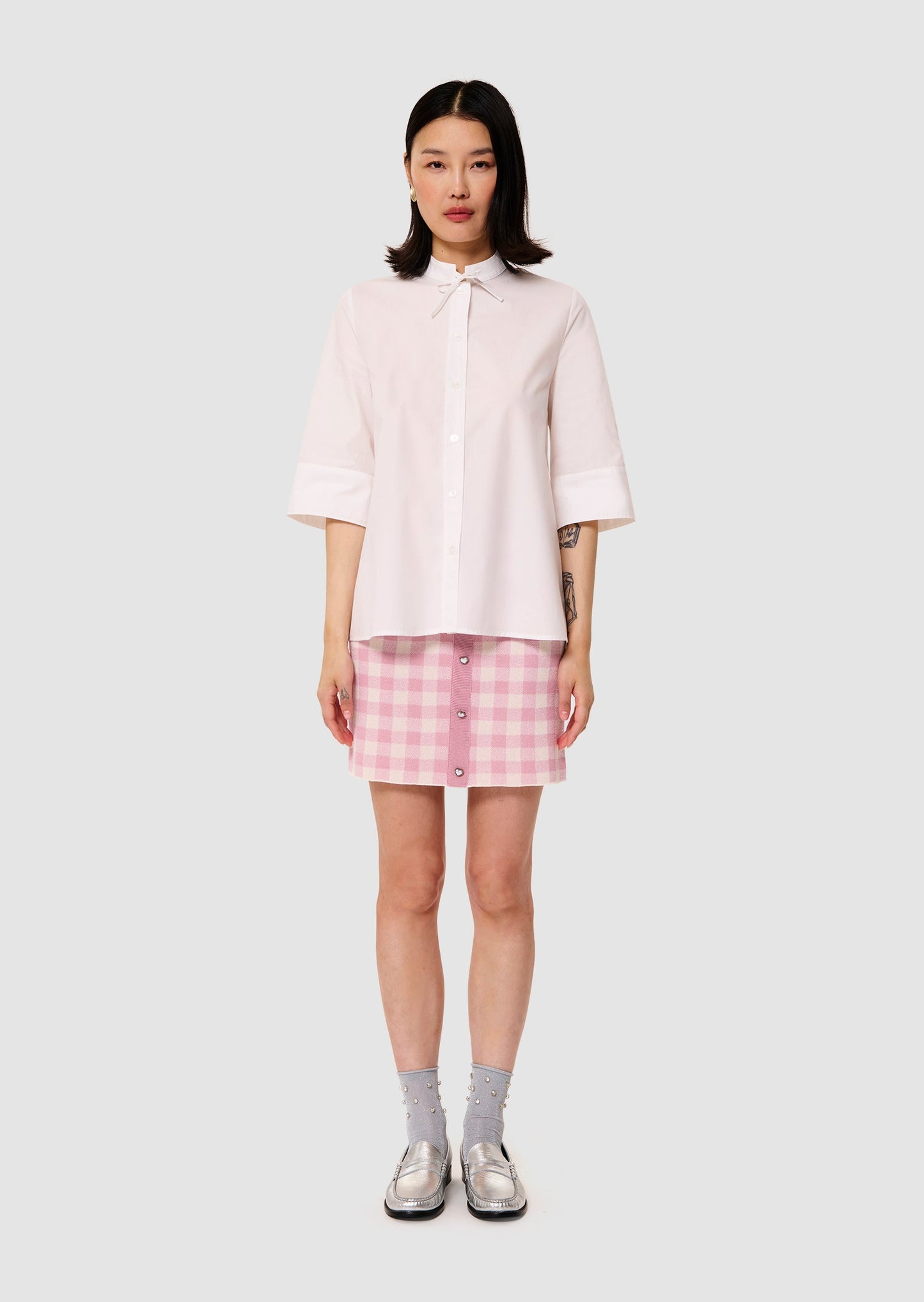 Clem white poplin shirt