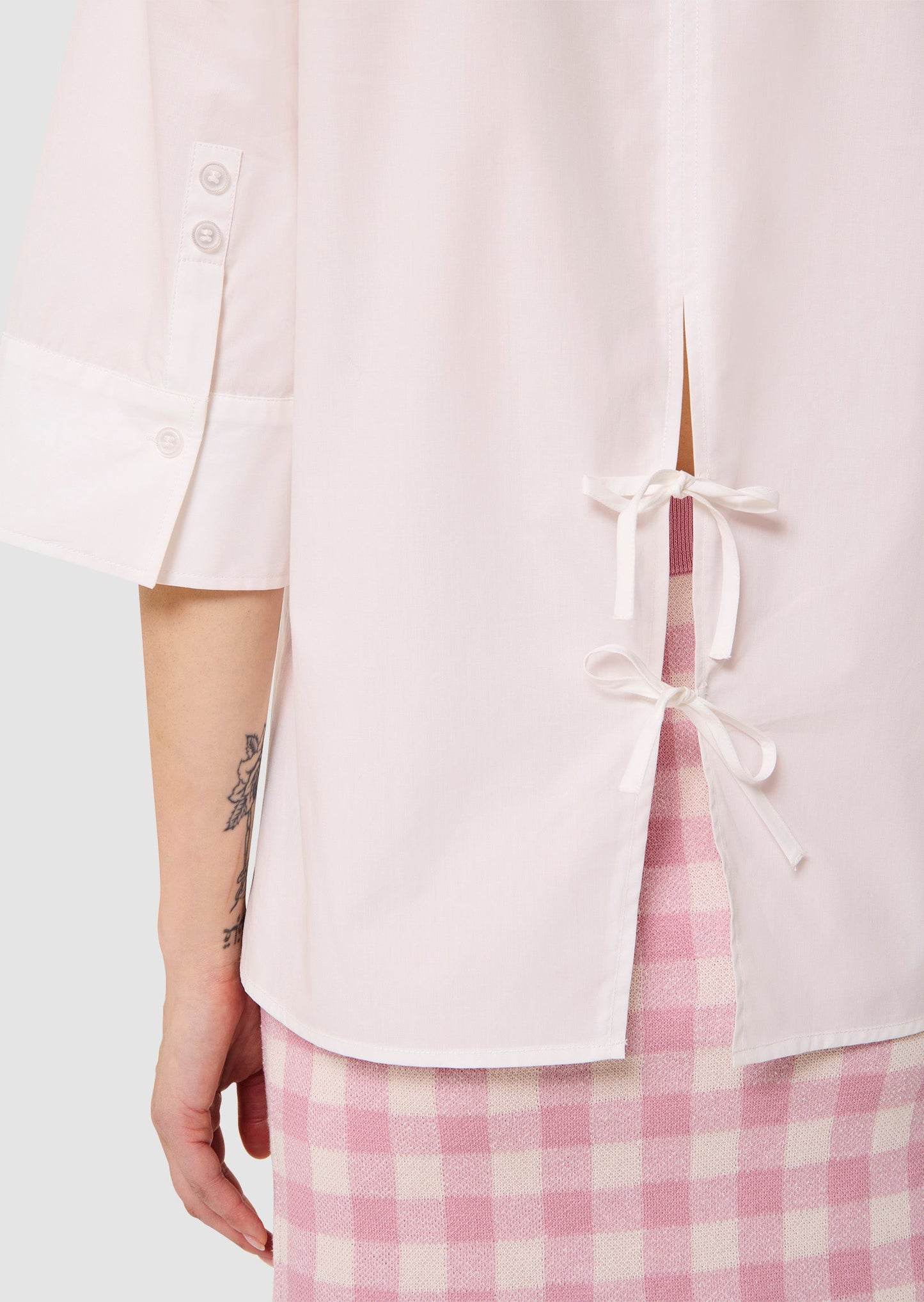 Clem white poplin shirt