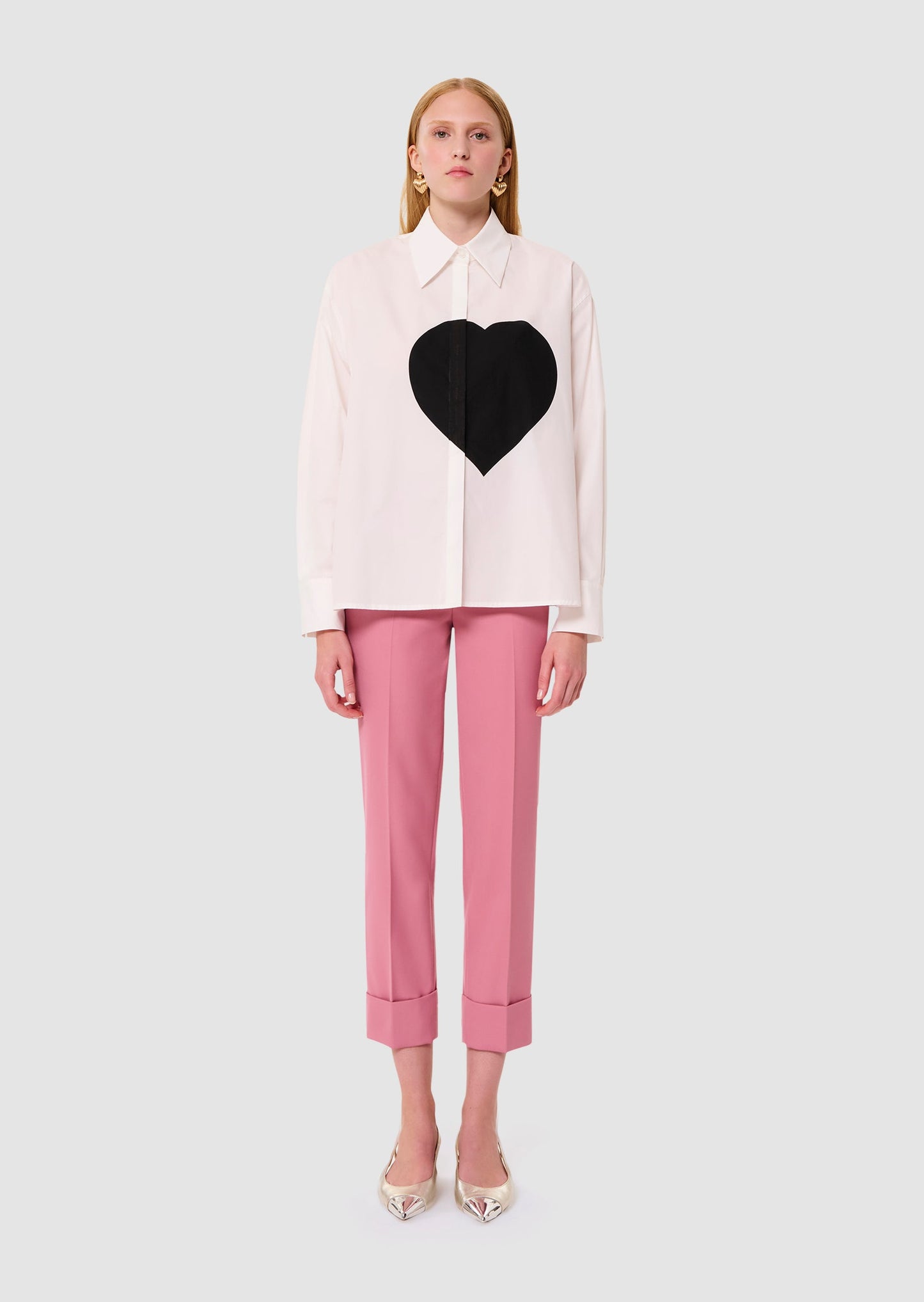 Carola white poplin shirt