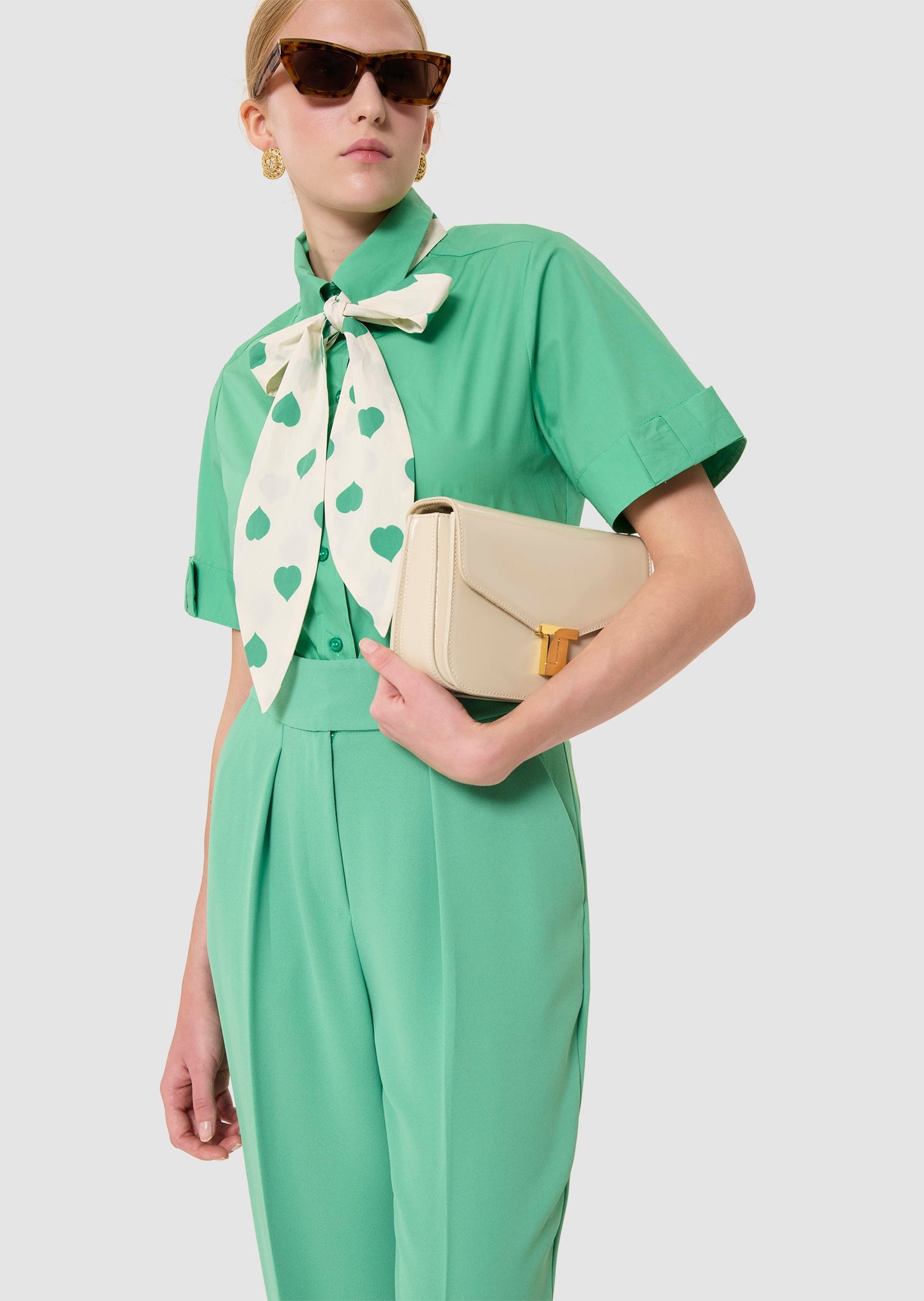 Charles green poplin shirt