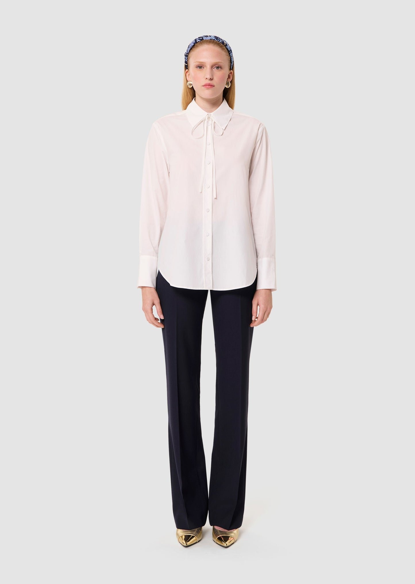 Clarissa blue poplin shirt