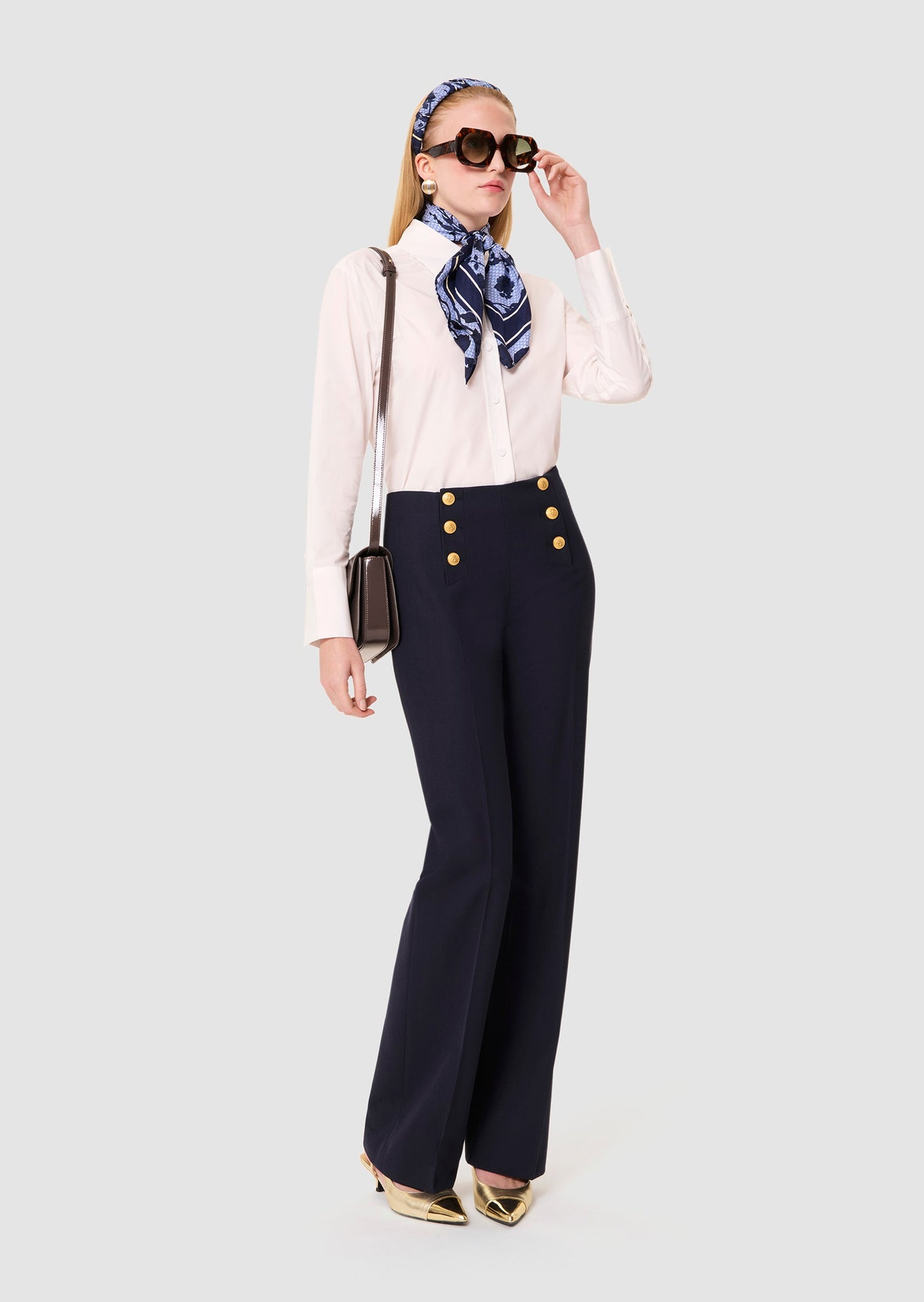 Clarissa blue poplin shirt