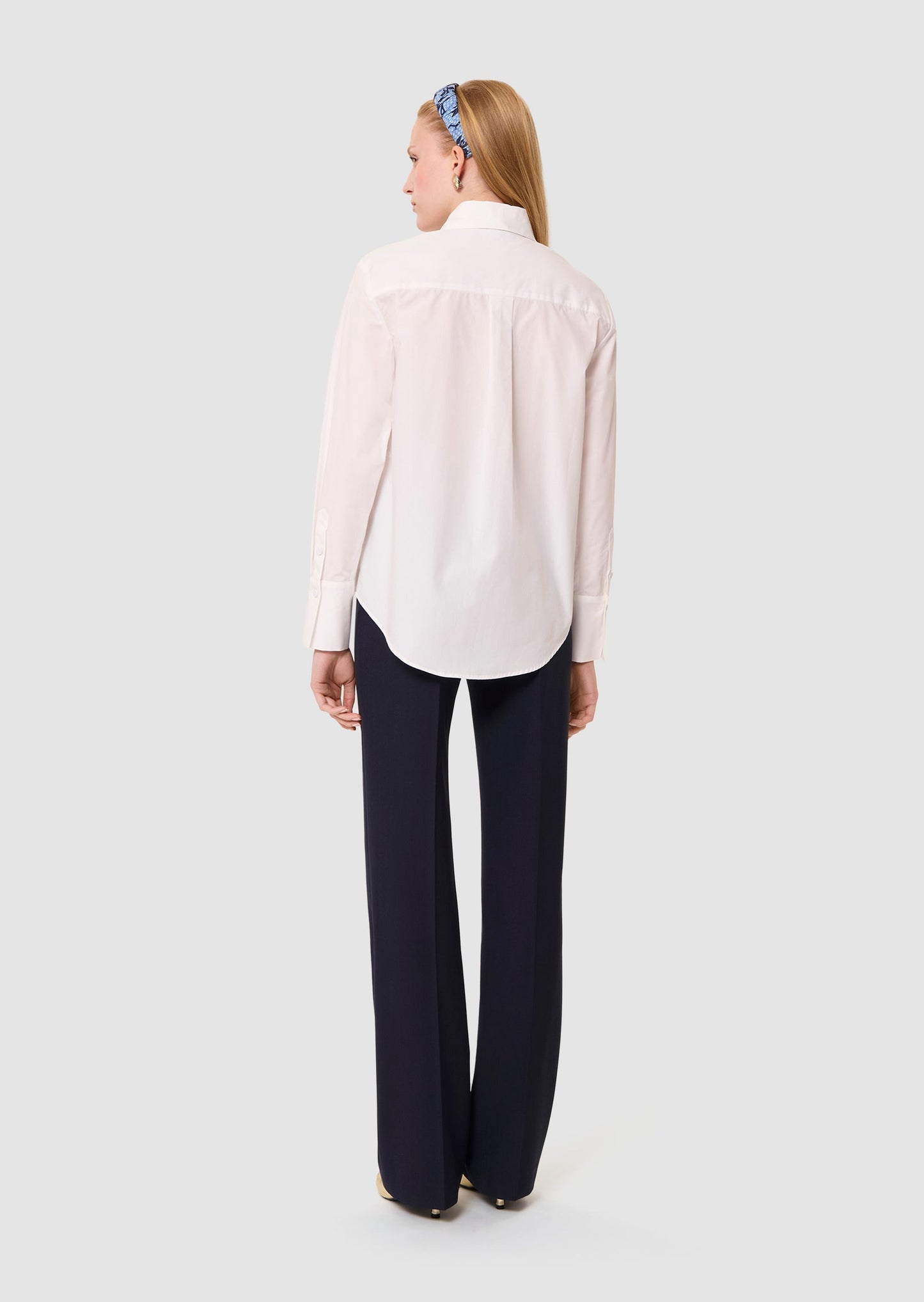 Clarissa blue poplin shirt