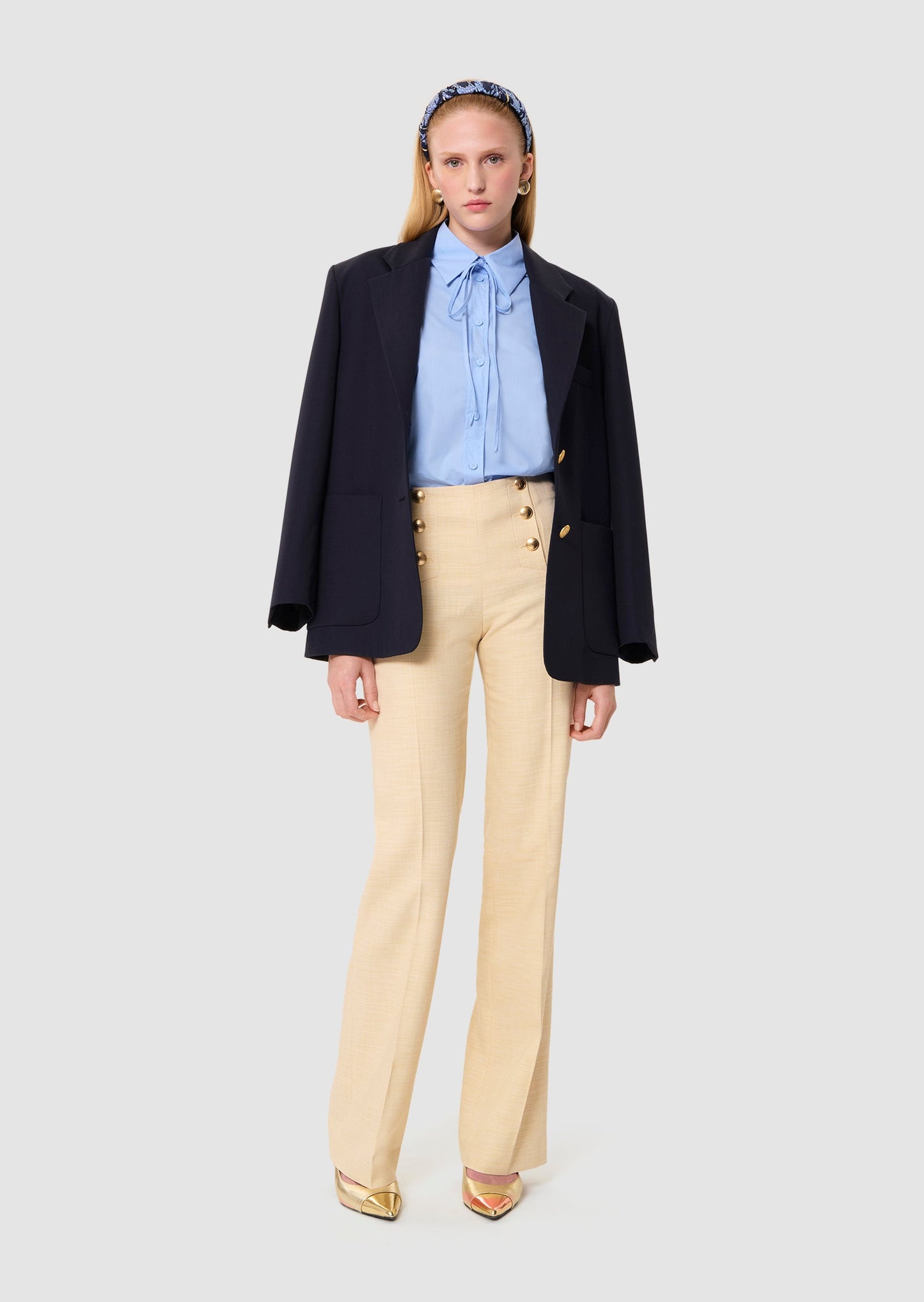 Clarissa blue poplin shirt