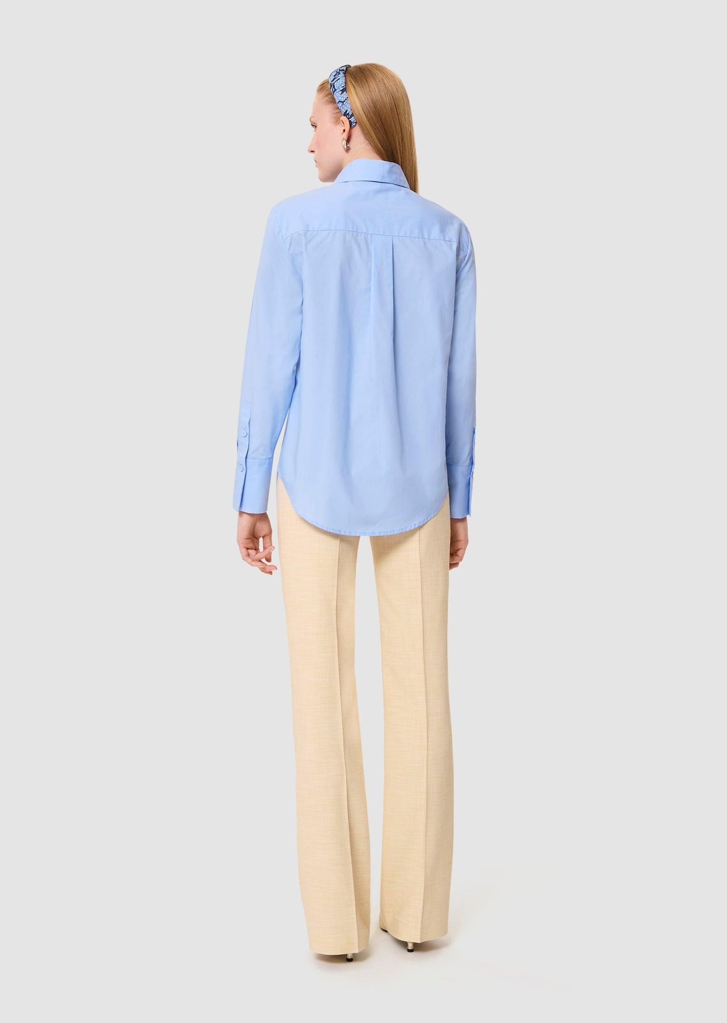 Clarissa blue poplin shirt