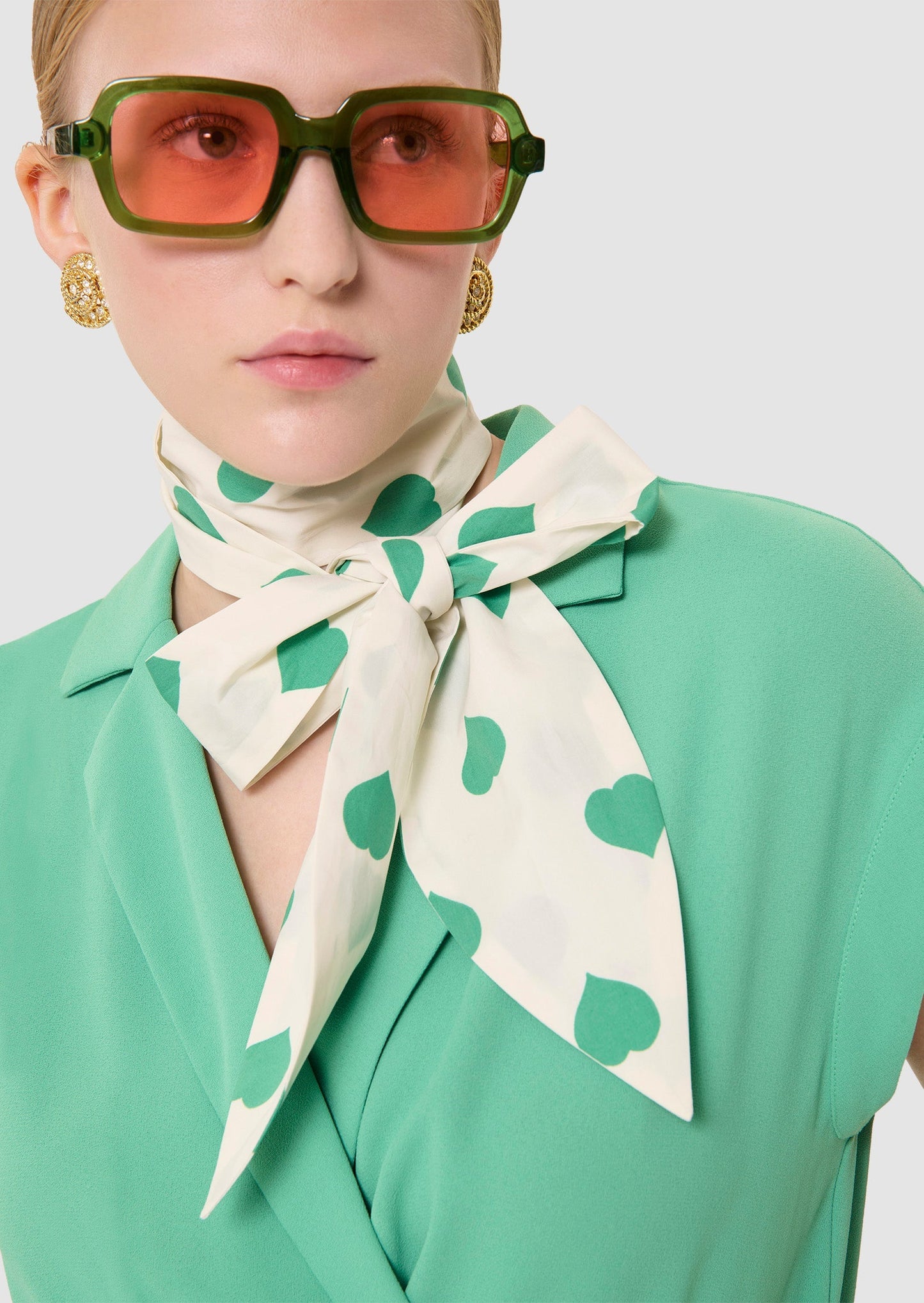 Charly green crepe suit