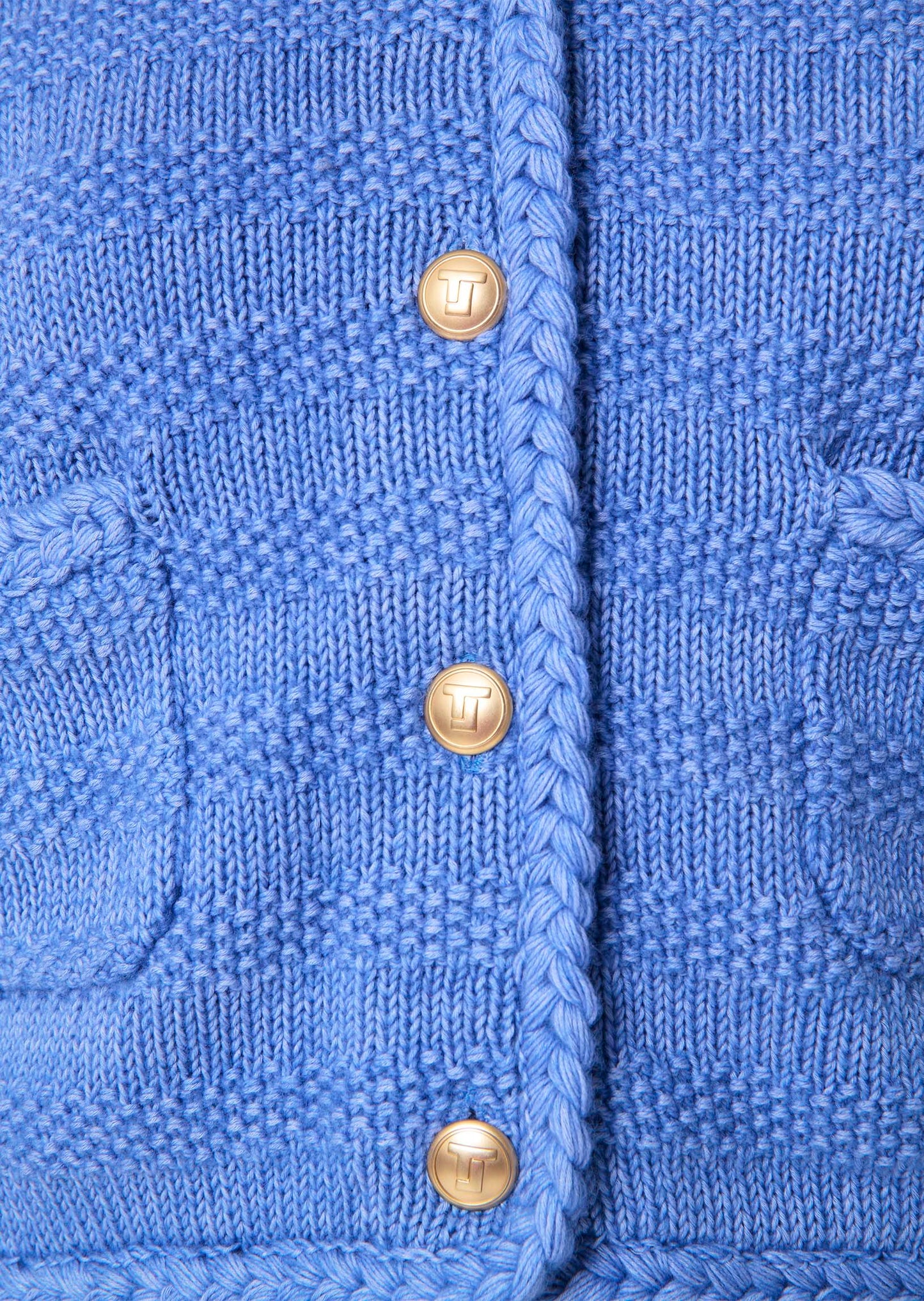 Giuda blue cotton cardigan