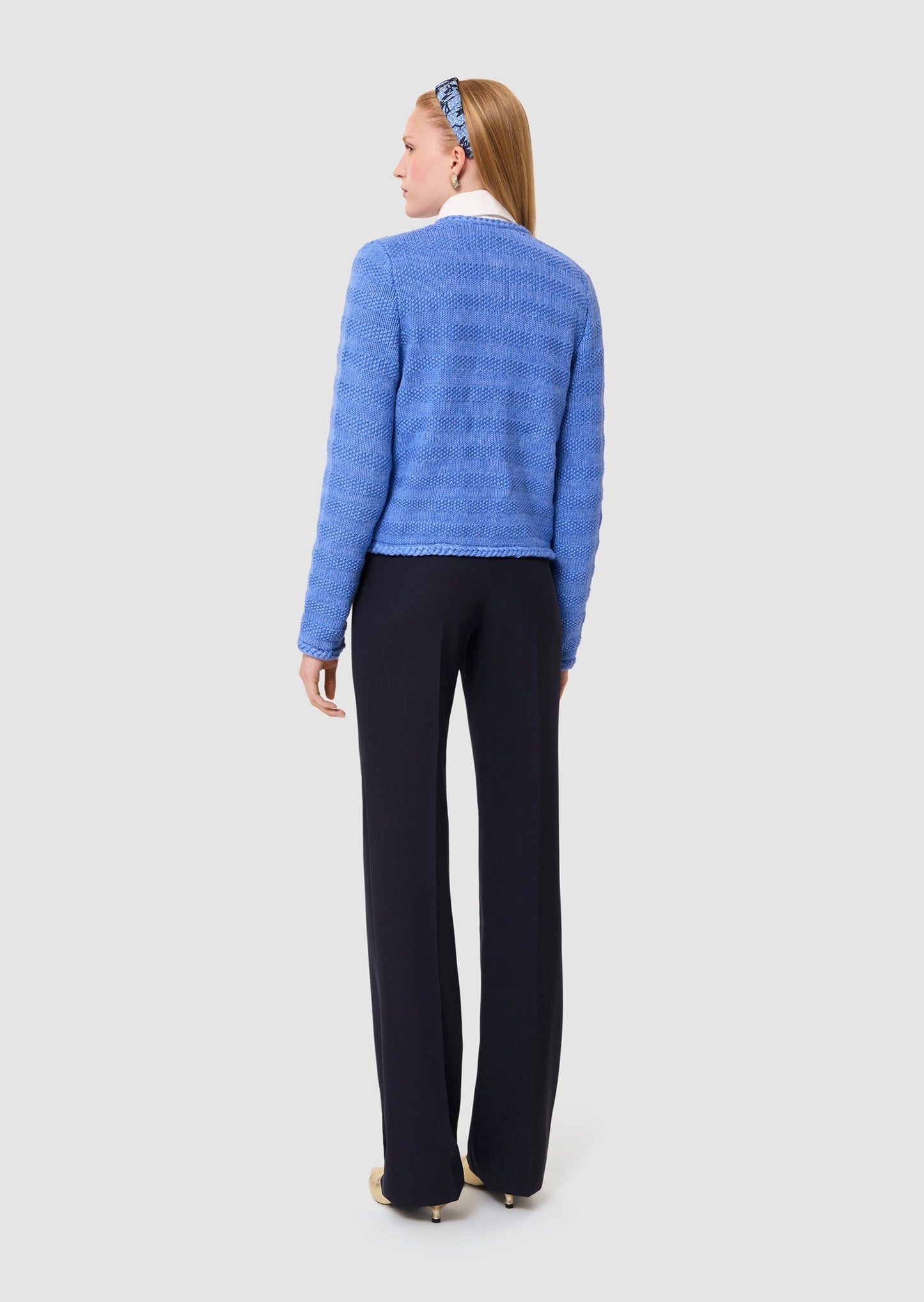 Giuda blue cotton cardigan