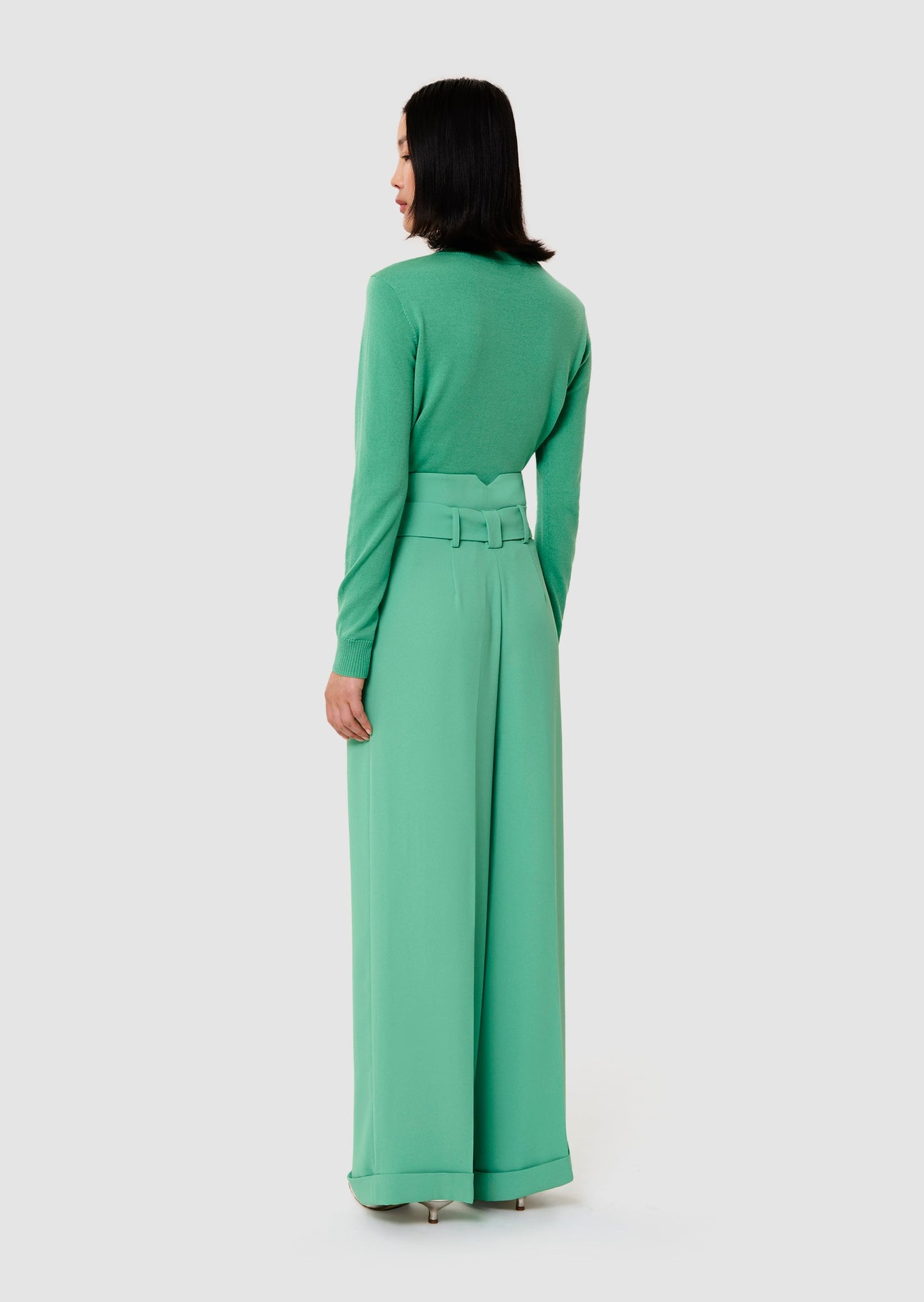 Pia green crepe pants