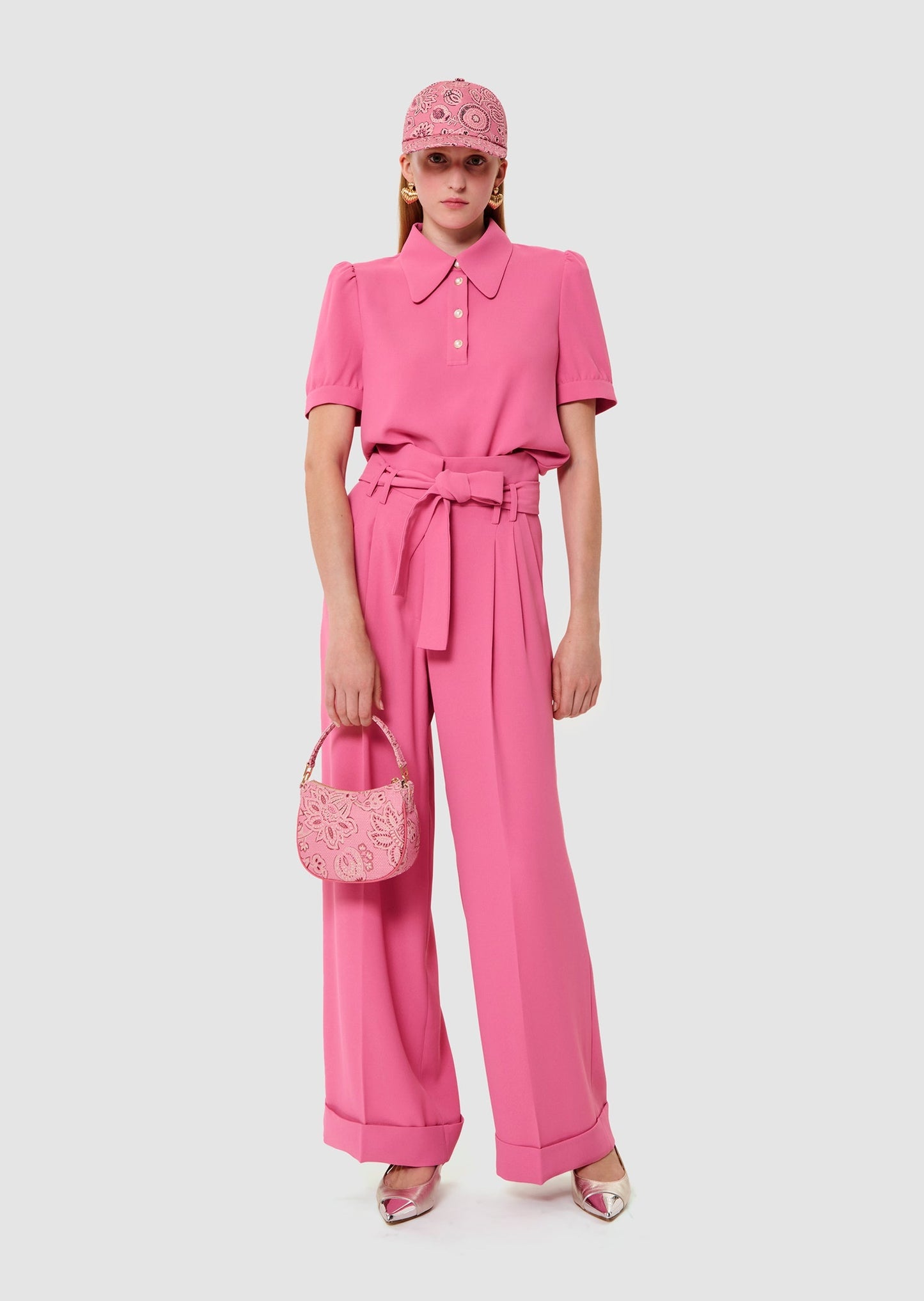 Pia pink crepe pants