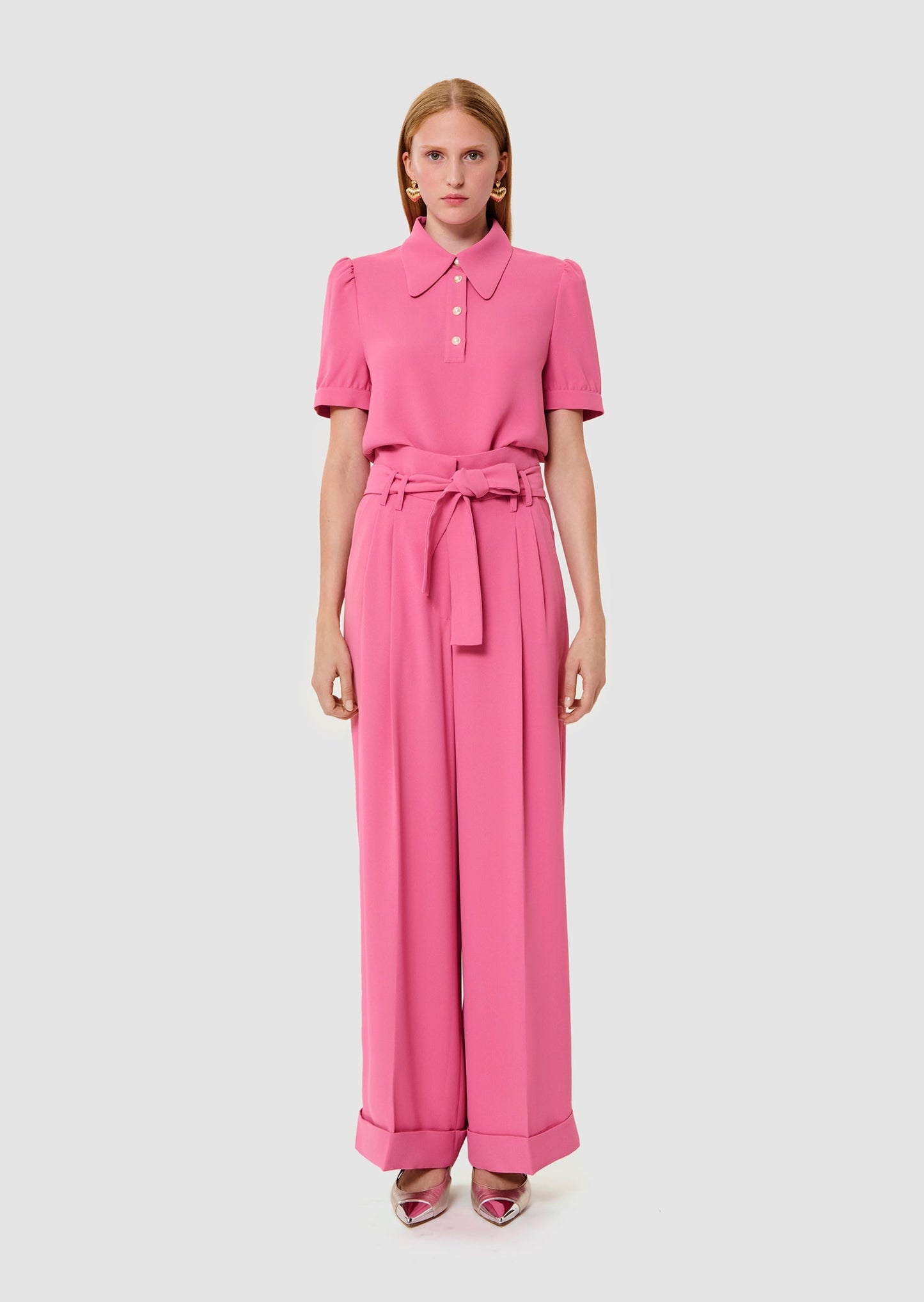 Pia pink crepe pants
