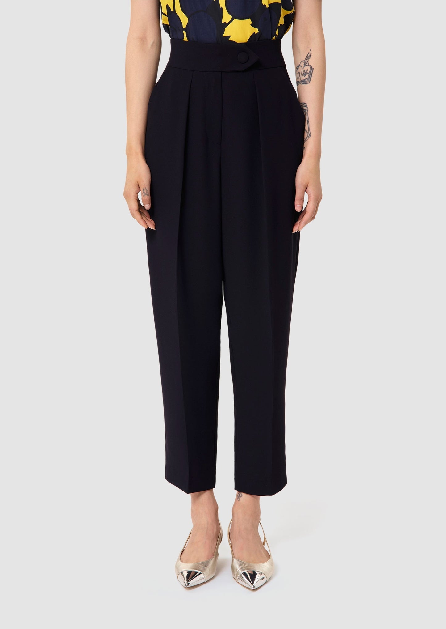 Paaso midnight blue crepe pants