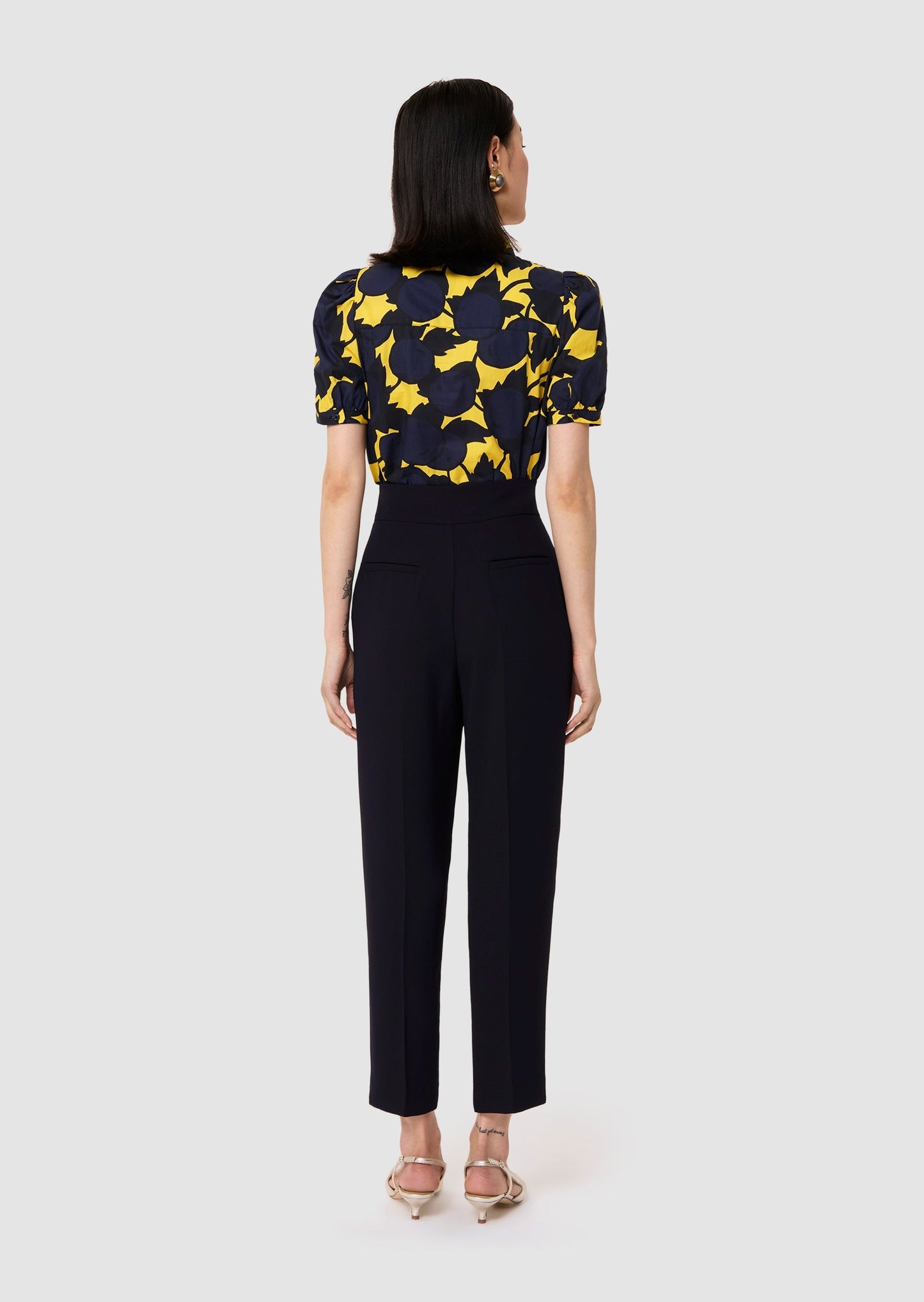 Paaso midnight blue crepe pants