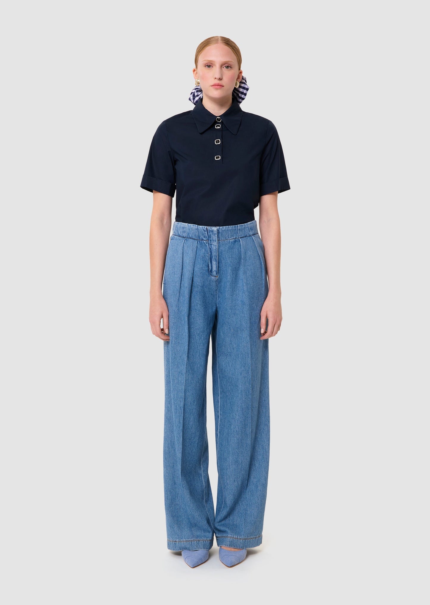 Parigi blue soft denim pants