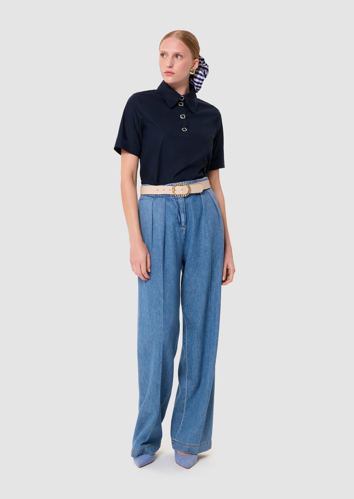 Parigi blue soft denim pants