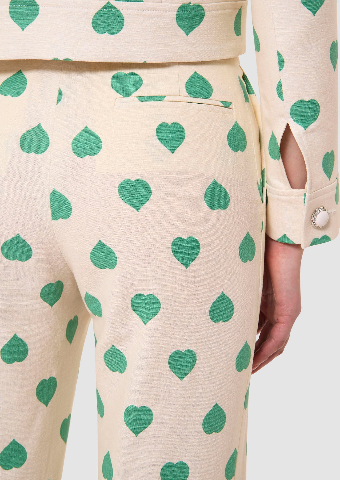 Poupee green heart print pants