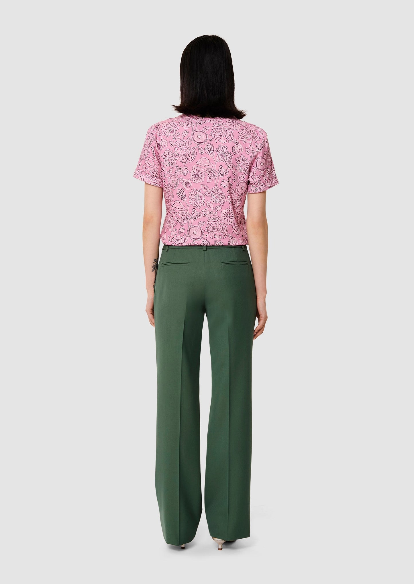 Poupee green tailored wool pants