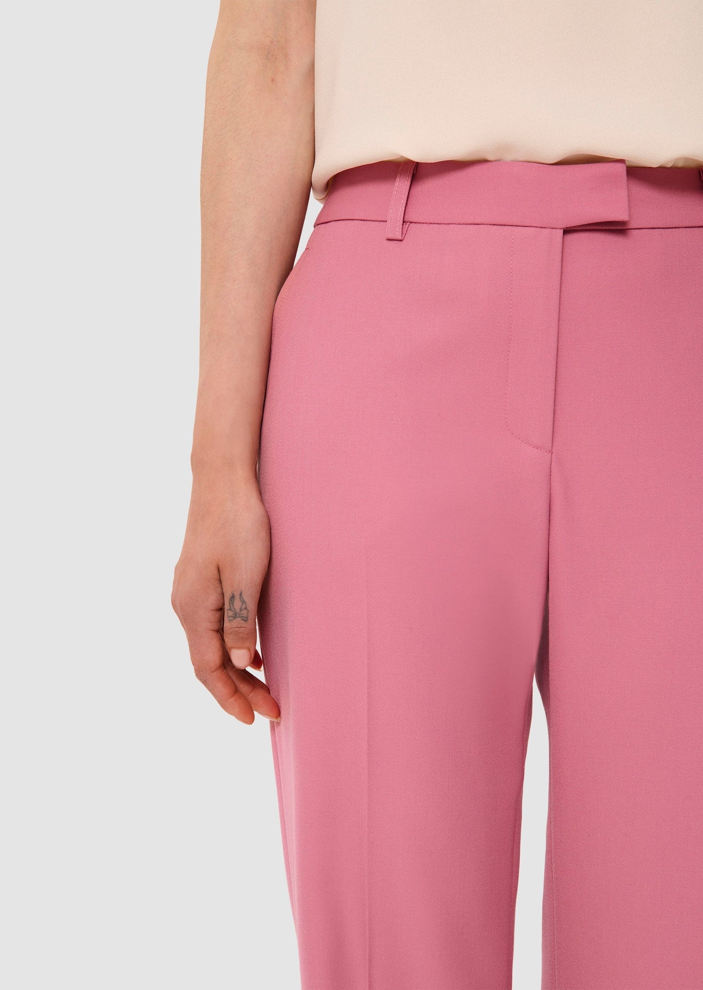 Poupee rose tailored wool pants